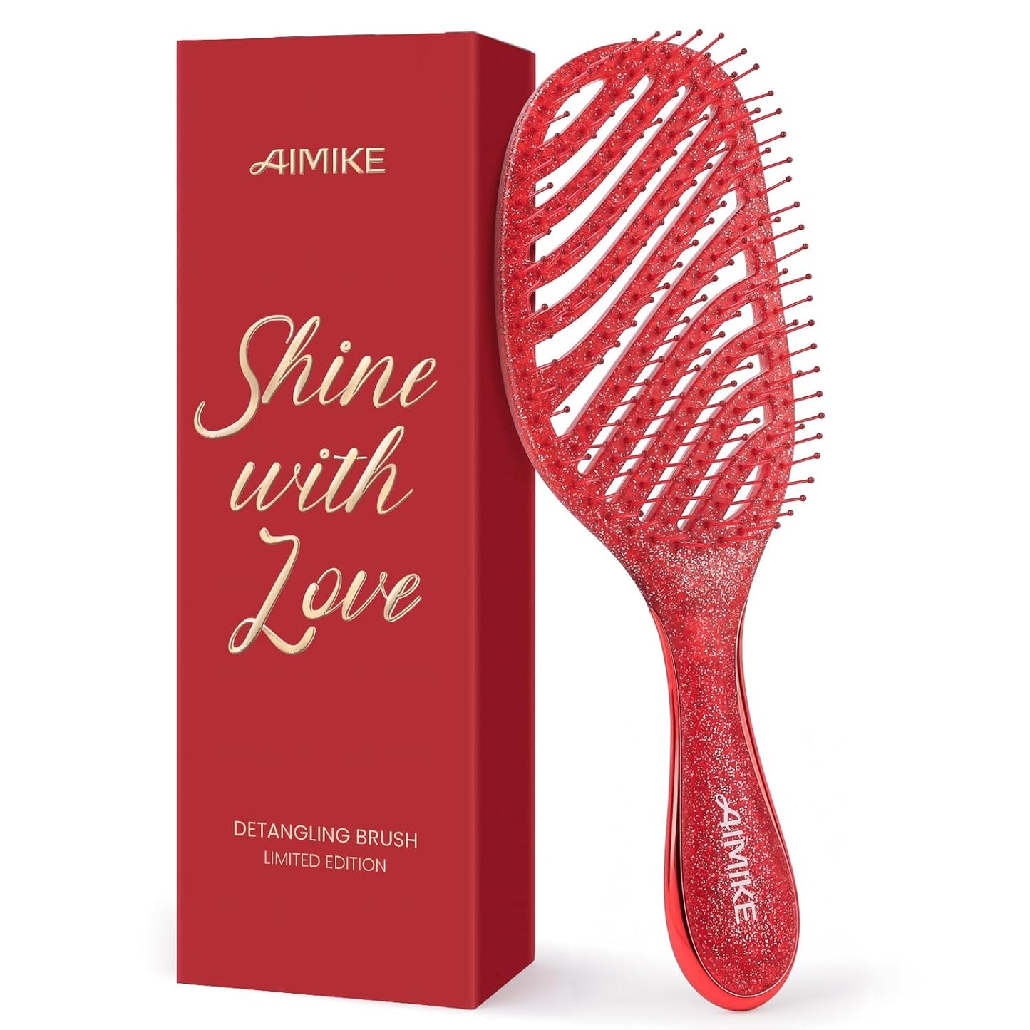 AIMIKE Painless Detangler Hair Brush - Soft Bristles for Kids & Teen Girls | Ideal for Wet & Dry Use
