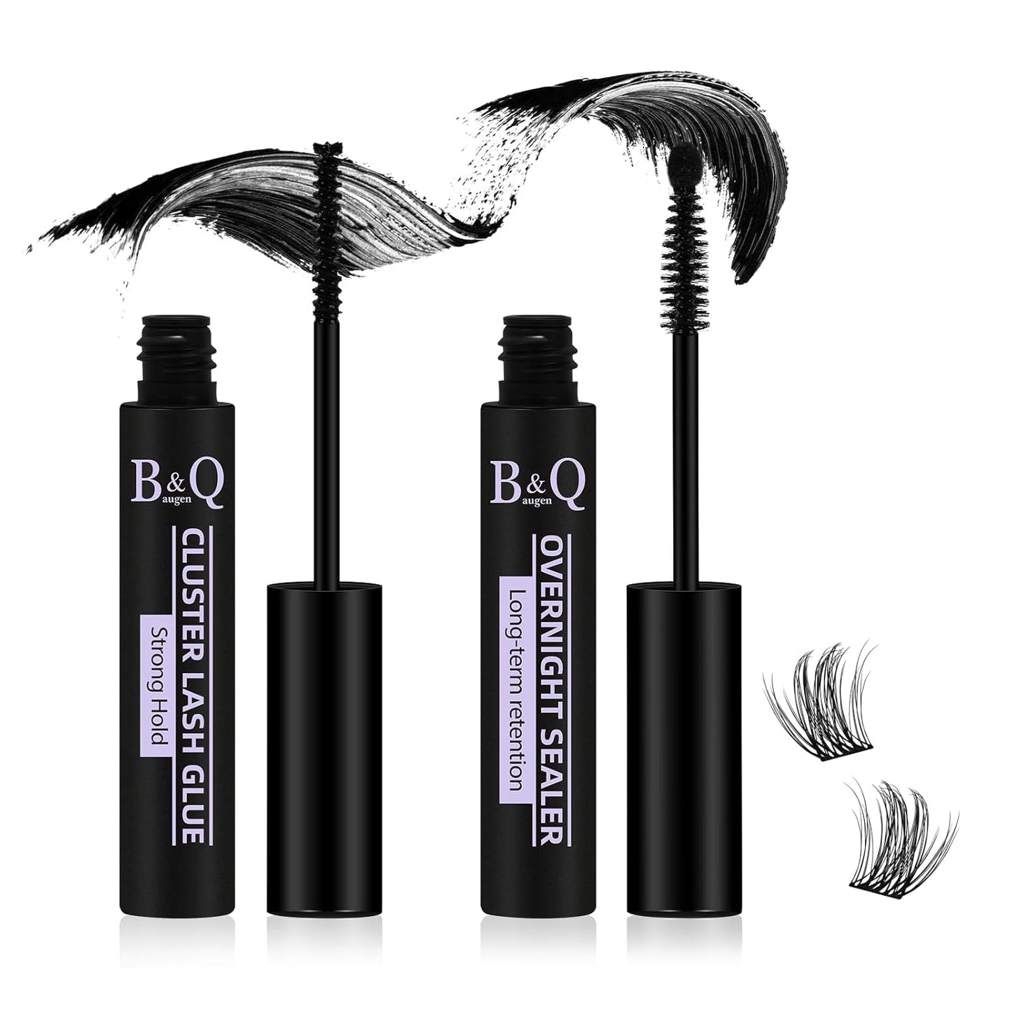 Manga Lash Clusters - Wet-Look Individual Eyelashes | Salon Volume D Curl 10-18mm, 156PCS Reusable DIY Extensions