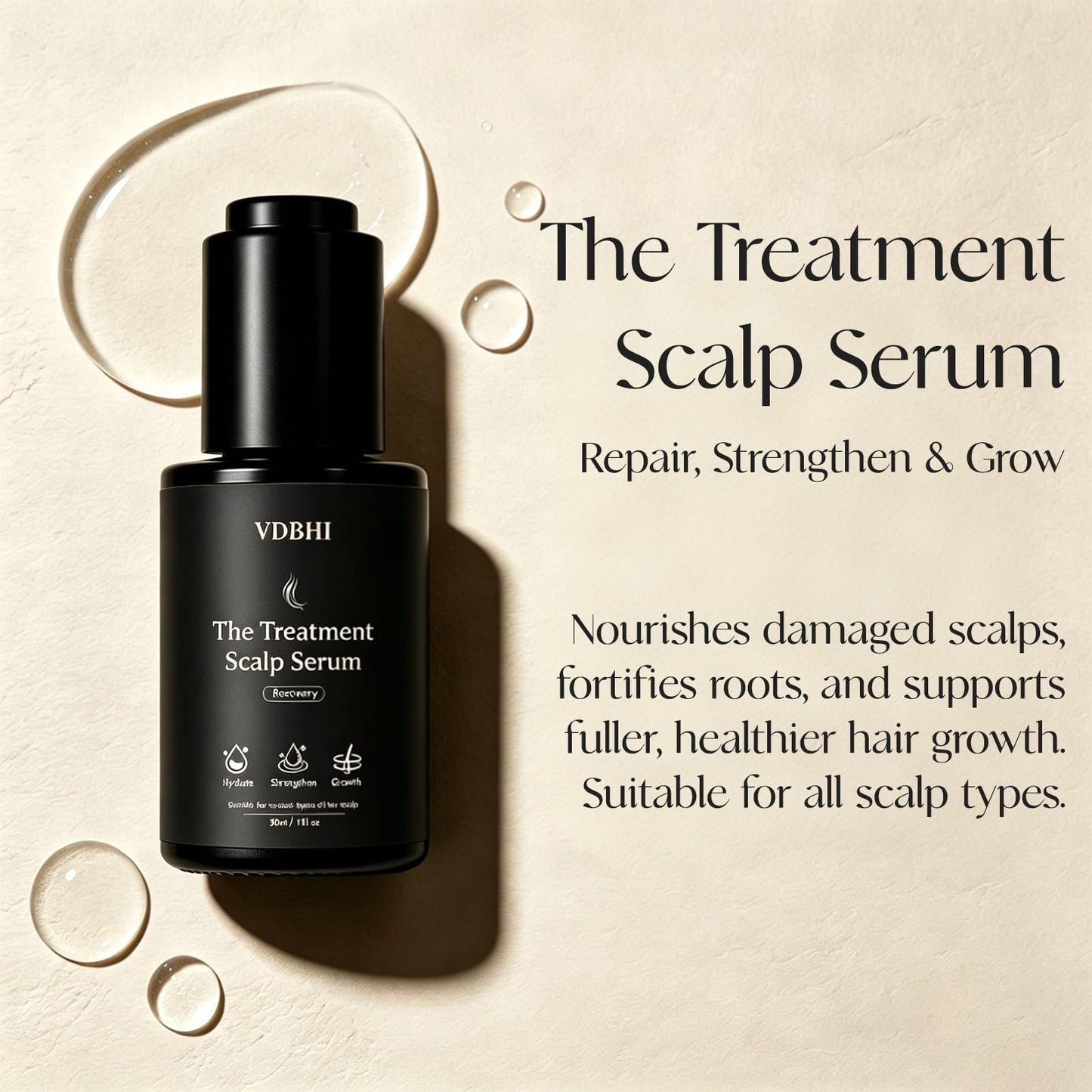 Hair Growth Serum Bundle for Women & Men - Volumizing & Thinning Hair Care with Plant-Based Actives, Sulfate-Free Scalp Serum for Healthy Hair (1)