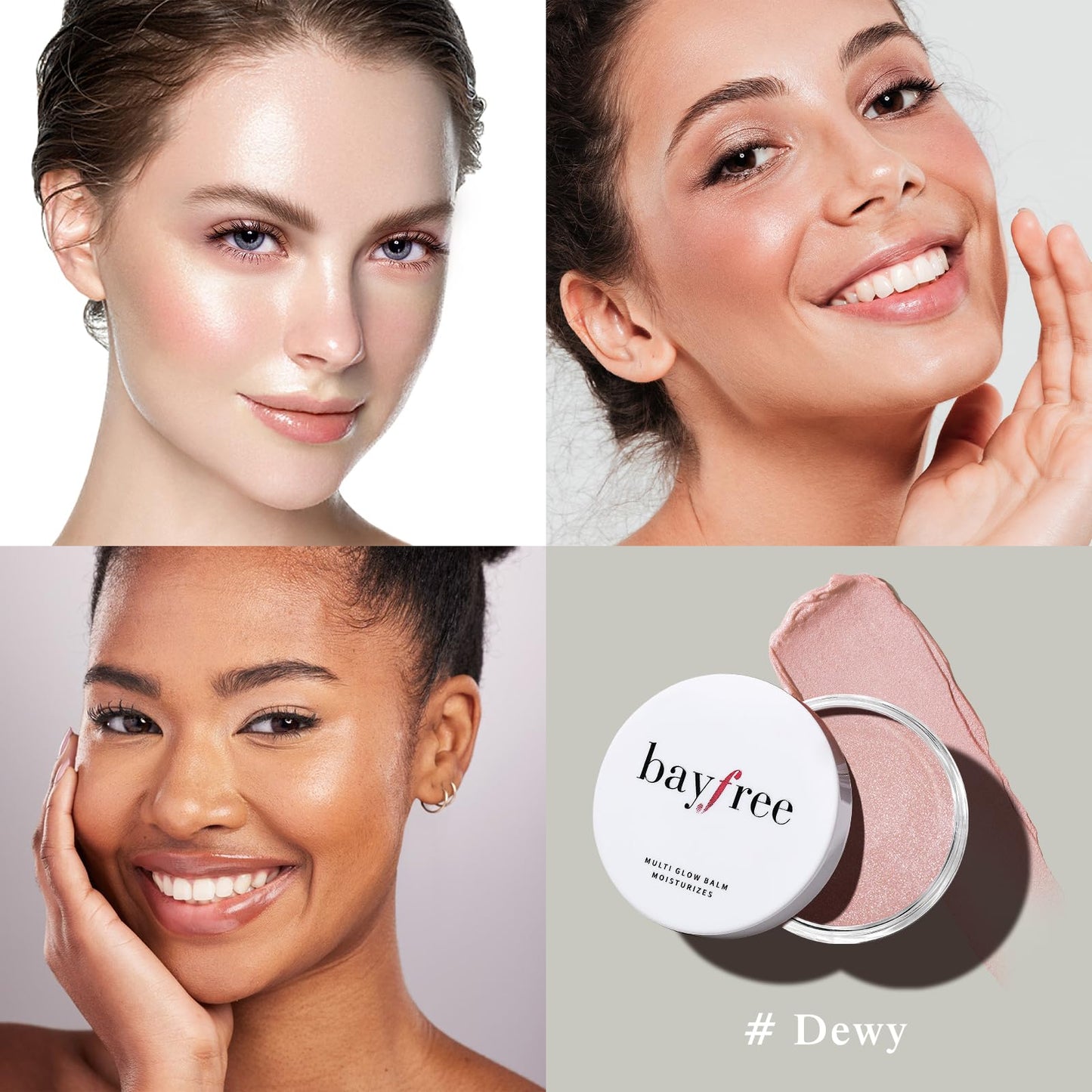 bayfree Multi Glow Balm, Cream Blush for Cheeks, Blush Balm Face Makeup, Radiant Finish, Hydrating, Creamy, Lightweight & Blendable Color, Face Makeup, 0.63 Oz