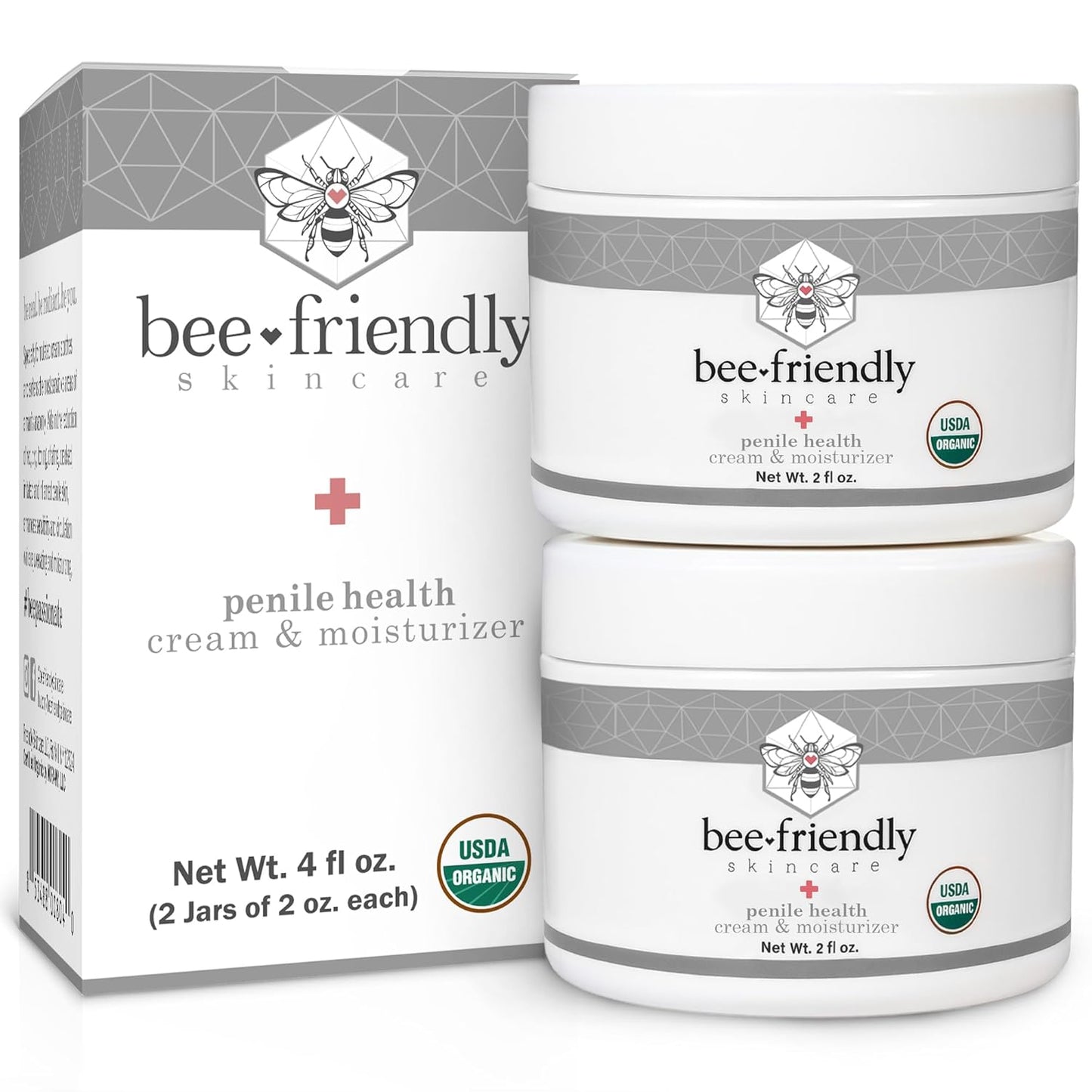 Organic Penile Health Cream - USDA Certified Natural Moisturizer for Dry, Chafed Skin | 2 oz
