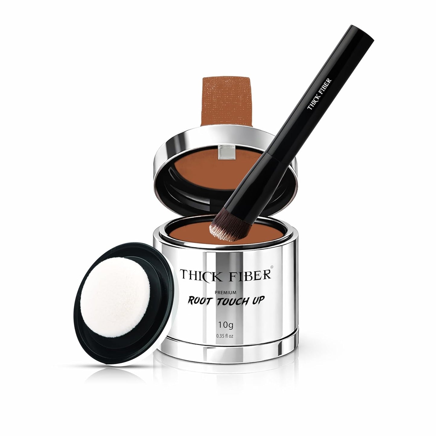 Root Touch Up Set - Water & Sweat Resistant Hair Loss Concealer for Thinning Hair | Auburn Hairline Powder & Brush