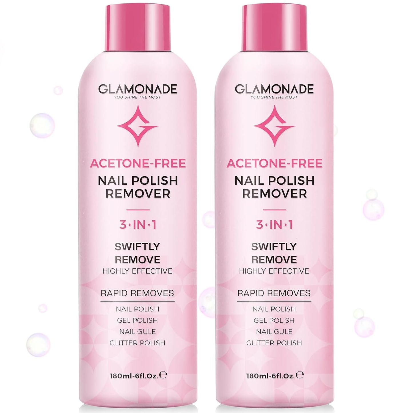 Acetone-Free Nail Polish Remover - Non-Drying Formula for Regular & Glitter Polish | 6 Fl. Oz.