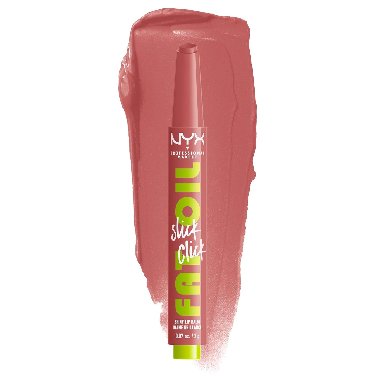 NYX Professional Makeup Fat Oil Slick Click | Lightweight, Buildable Vegan Lip Balm - Richly Pigmented, No Filter Needed