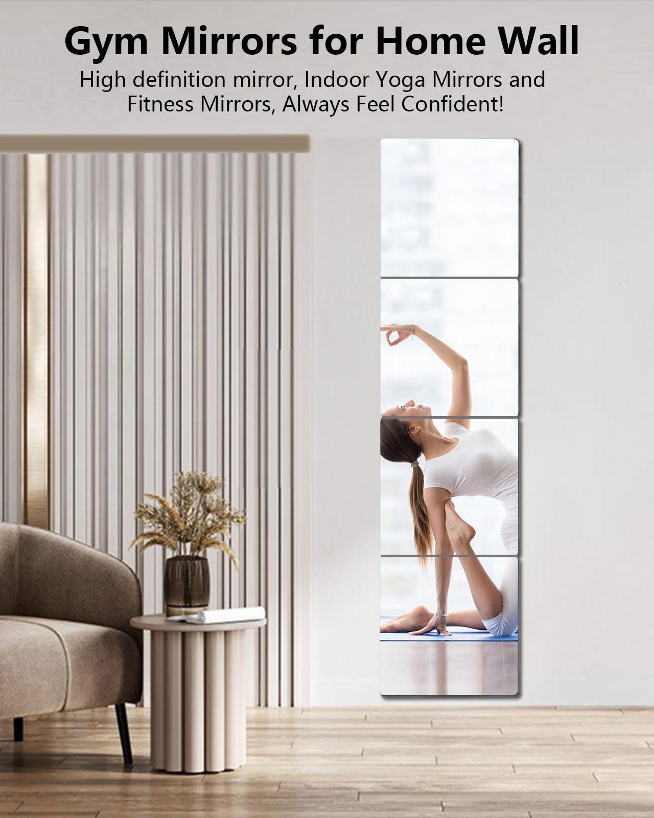 Shatterproof Shower Mirror Fogless for Shaving,16x16 Inch Anti Fog Shaving Mirror Holder NO-Drilling, No Fog Free Waterproof,Small Wall Mounted Bathroom Accessories Camping Hanging