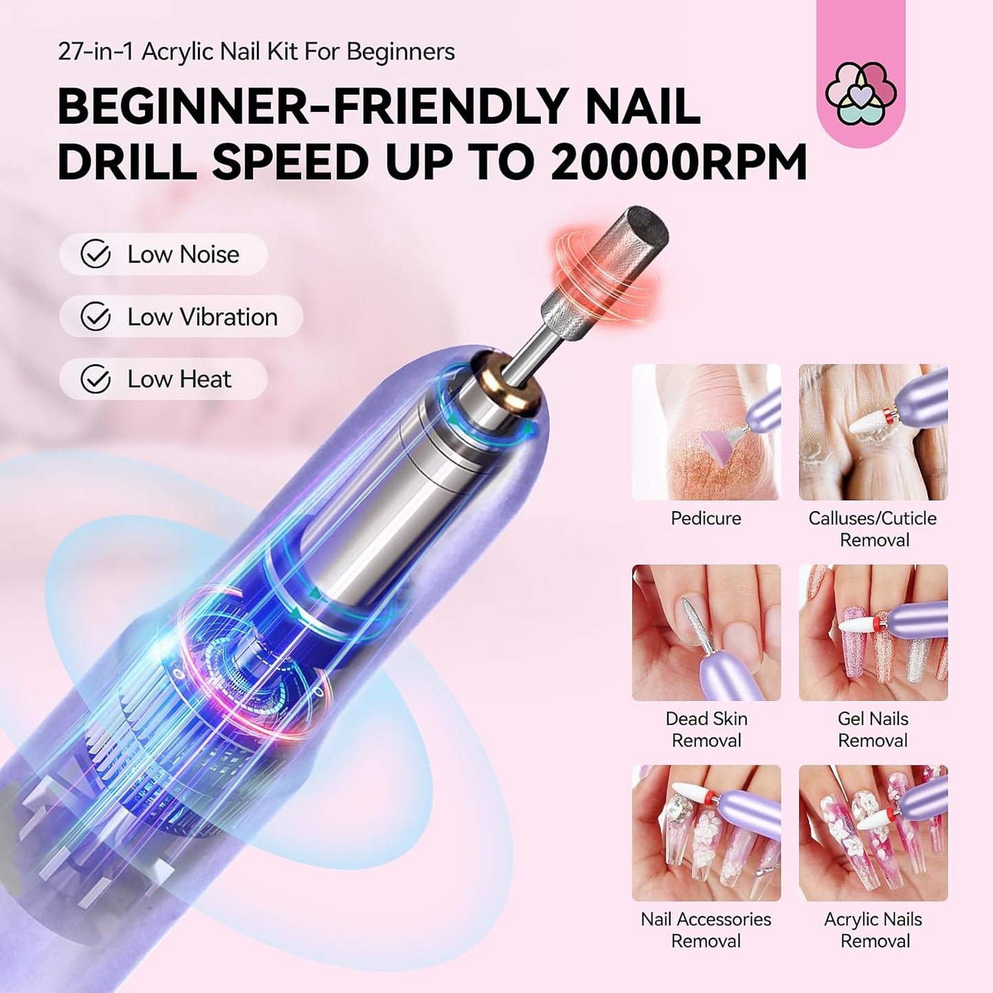 SAVILAND Acrylic Nail Kit - Complete Professional Set for Beginners | UV Light, Gel Polish, Brushes & Tools