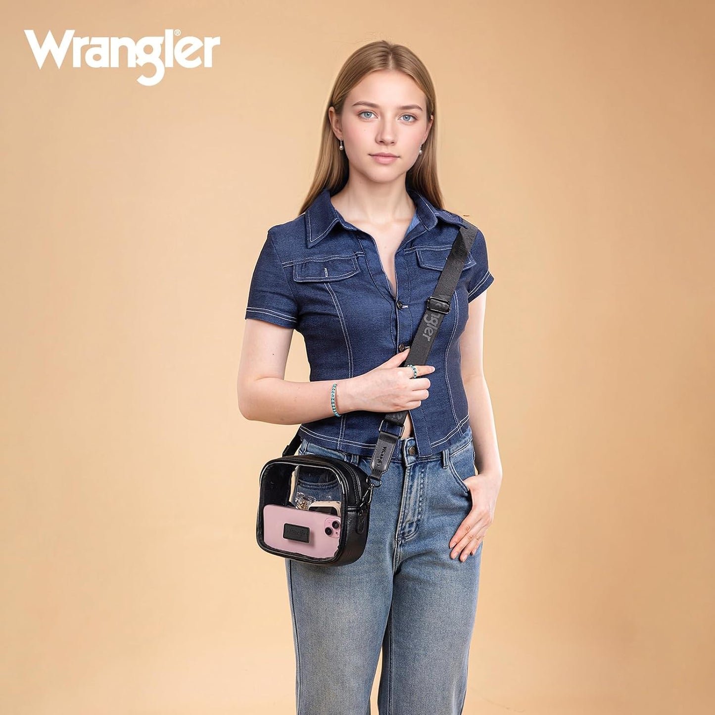 Clear Stadium Bag - Montana West X Wrangler Crossbody Purse for Concerts & Sports Events | Durable & Stylish Design