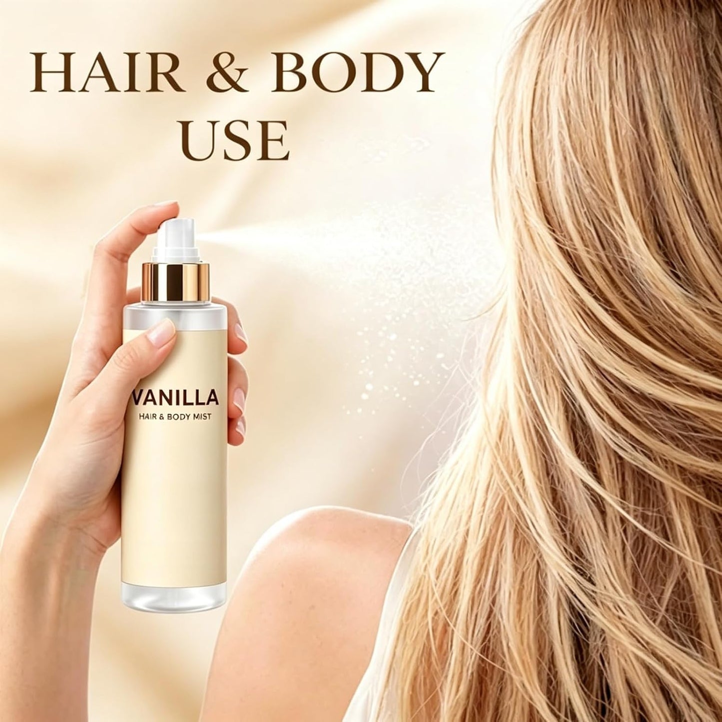 Vanilla & Coconut Hair and Body Mist - Long-Lasting Hydrating Fragrance Spray for Women | 1 pc