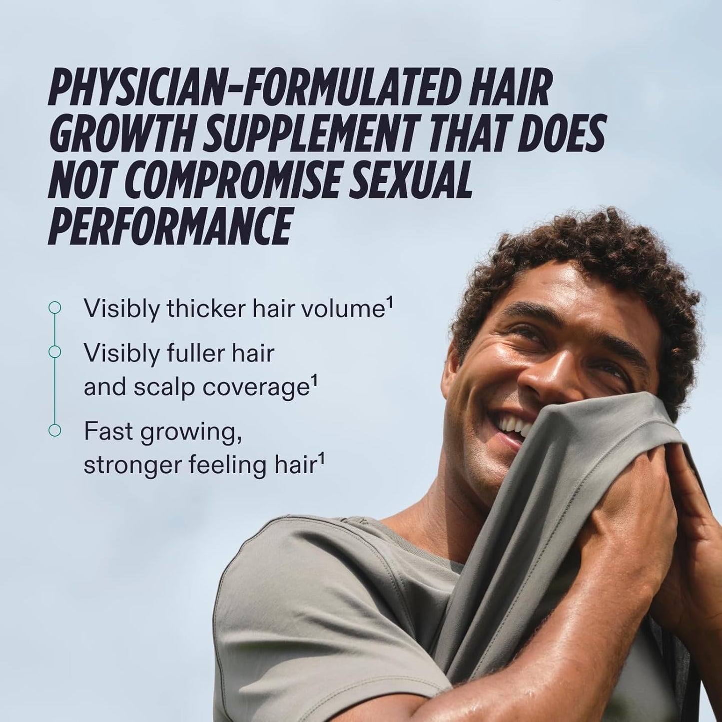Nutrafol Men's Hair Growth Supplements - Clinically Tested for Thicker Hair | 1 Month Supply, Refill Pouch