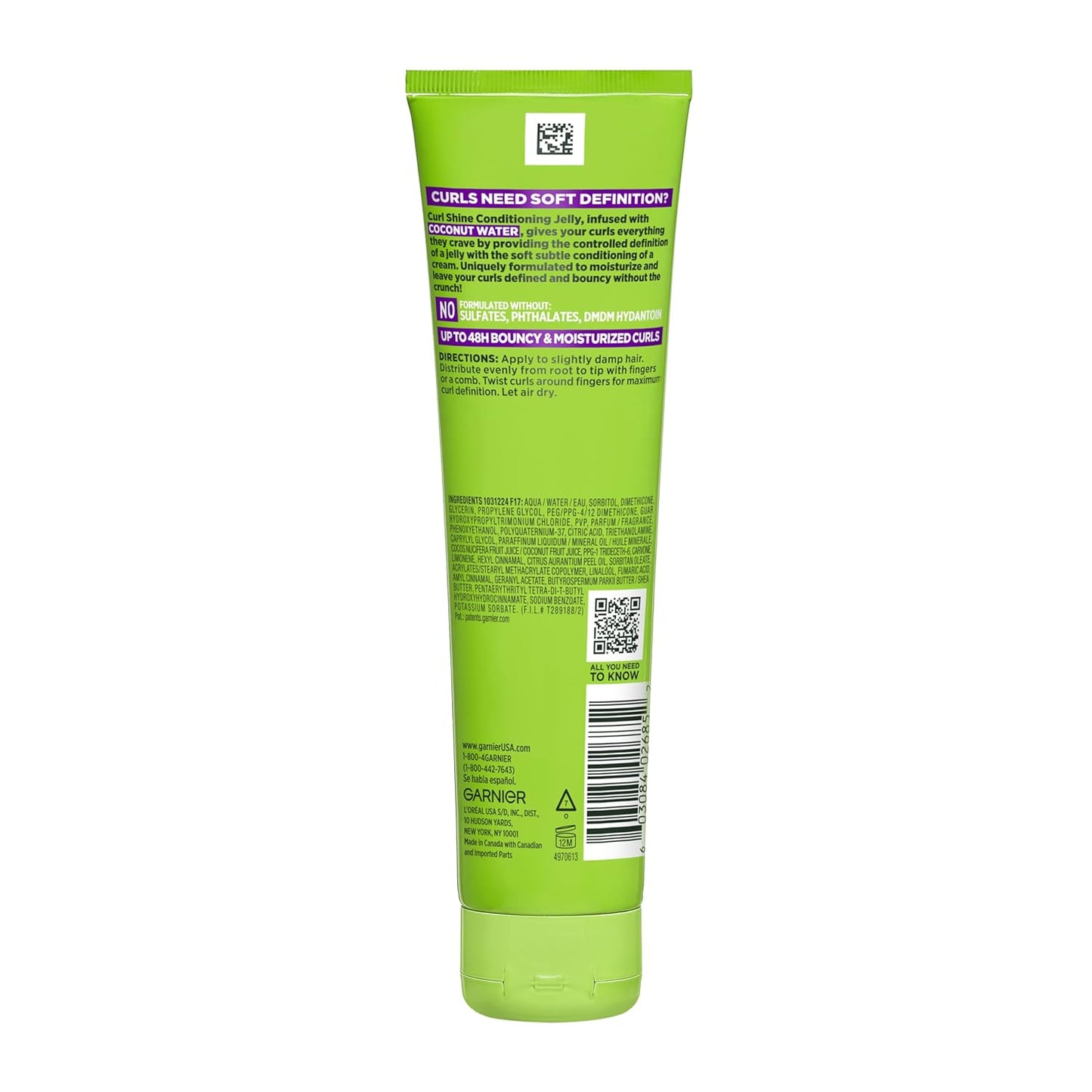 Garnier Fructis Curl Shine Conditioning Hair Gel - Extra Strong Hold for Curly & Wavy Hair | 5.1 Fl Oz