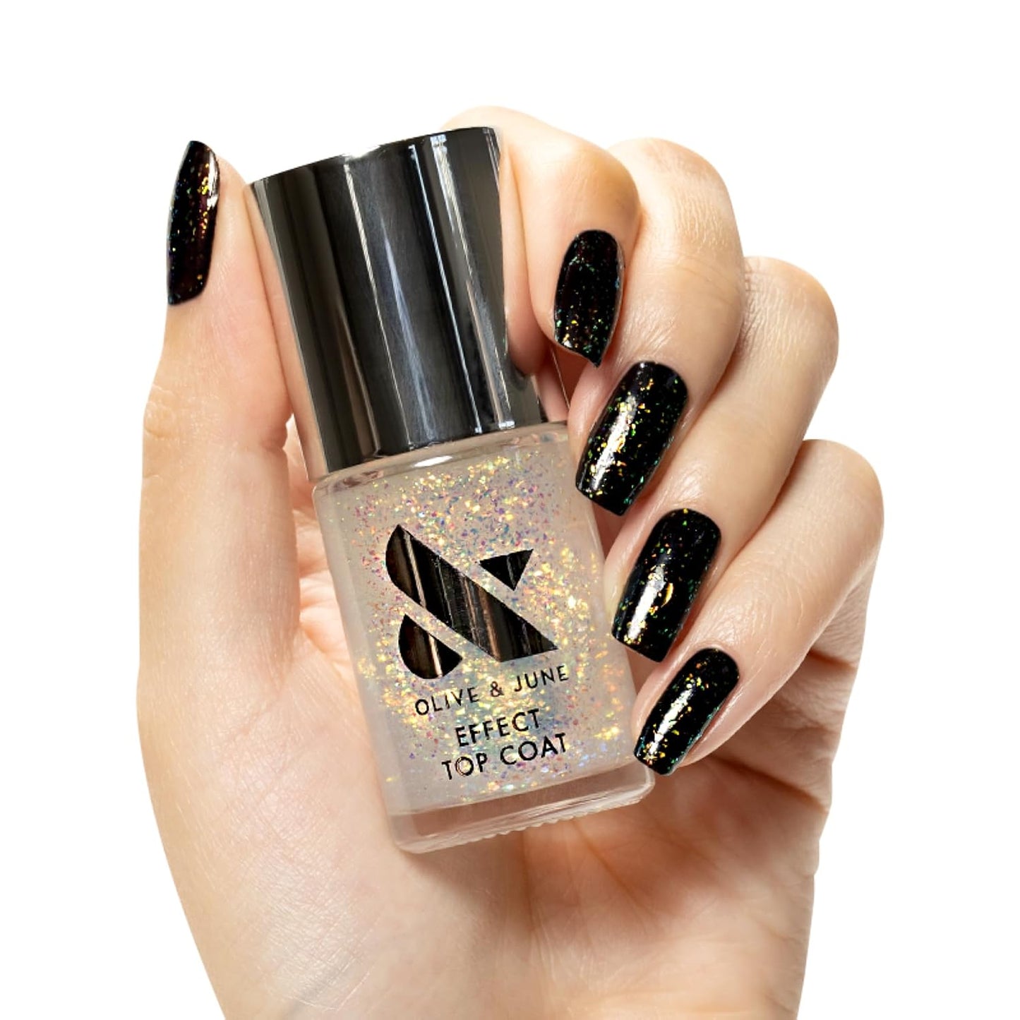 Long Lasting Nail Polish Top Coat - Sparkle Fairy | Gel-Like Finish, Vegan & Cruelty-Free | Chip-Resistant, Lasts Up to 10 Days