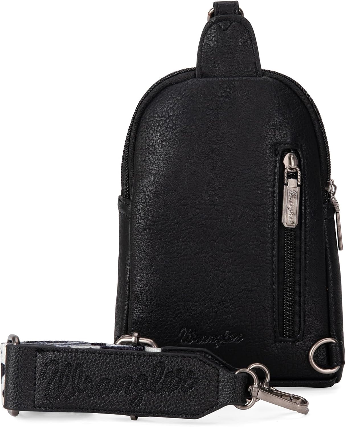 Wrangler Cow Print Crossbody Bag for Women - Western Sling Purse with Adjustable Strap