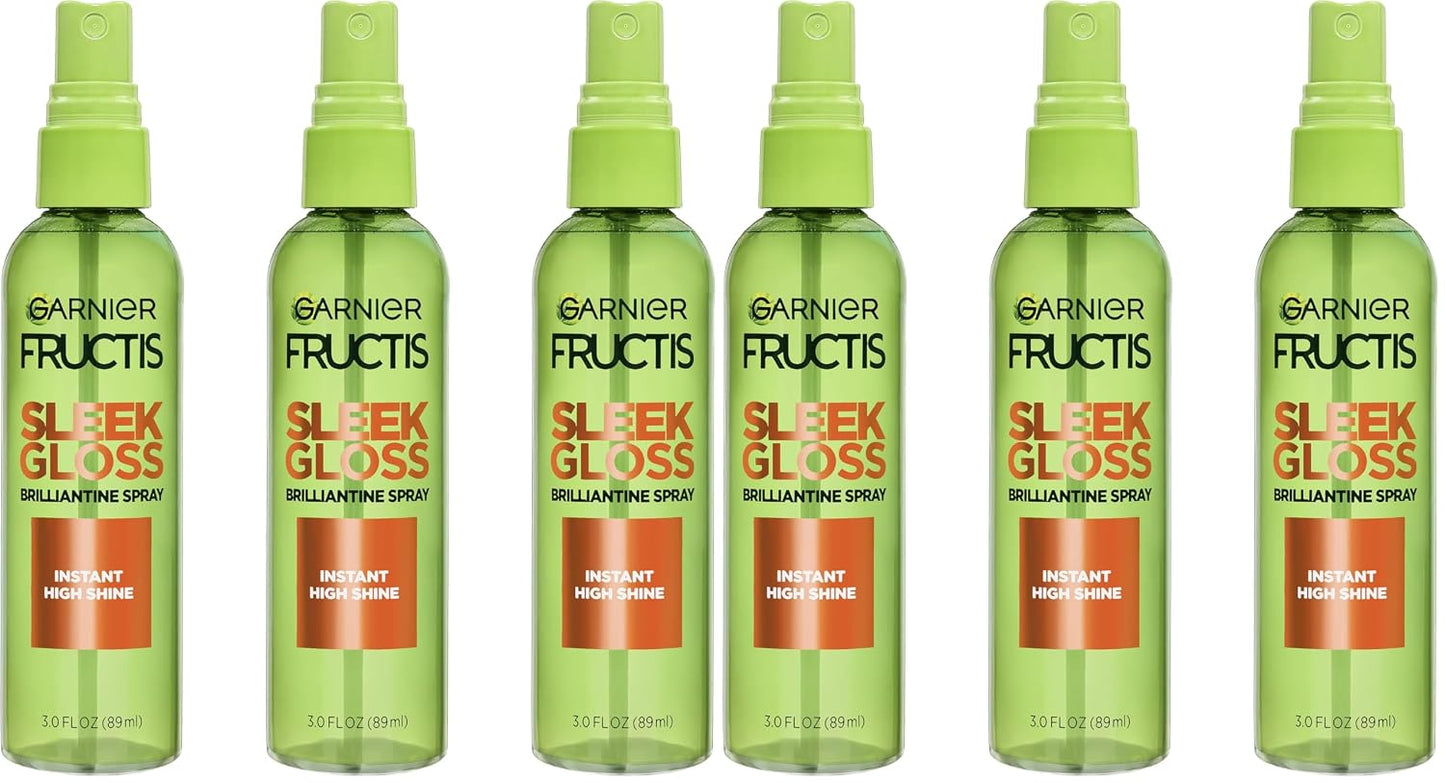 Garnier Fructis Shine Glossing Spray - 3 Oz | Pack of 3 for Smooth, Shiny Hair