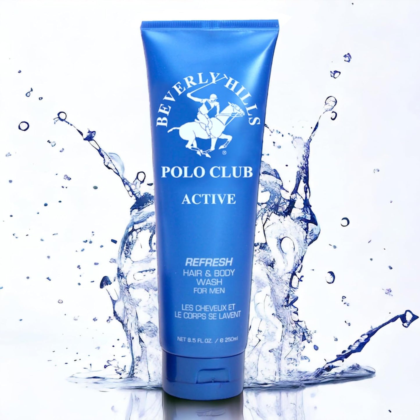 Men's Hair & Body Wash - Refreshing Cleansing Formula | Luxury Designer Scents - Long-Lasting Fragrance (Blue)