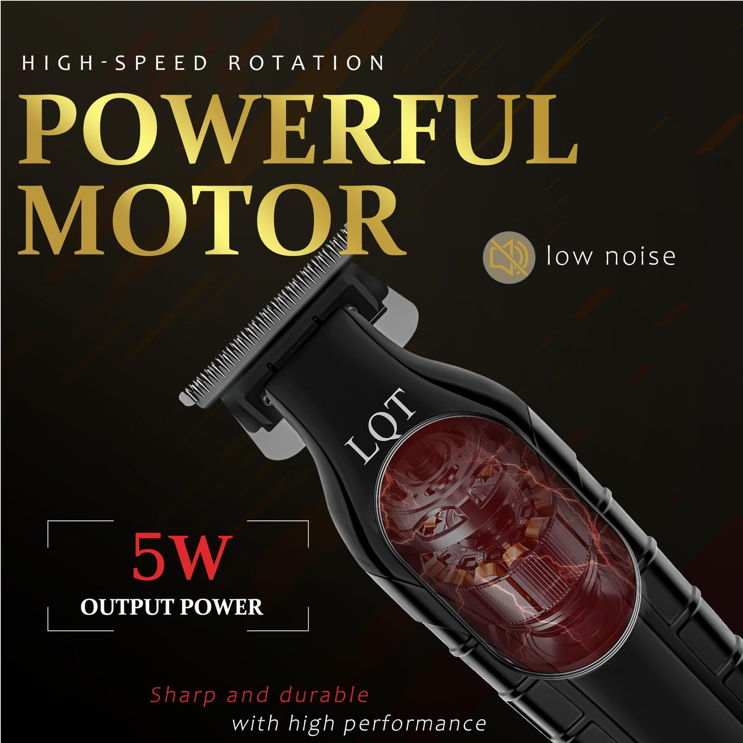 LQT 902 Professional Hair Trimmer for Men Cordless Beard and Mustache Trimmer Rechargeable Electric T Liners Clippers with Led Display and Luxury Gifts Box to Son Husband Father Men Gift