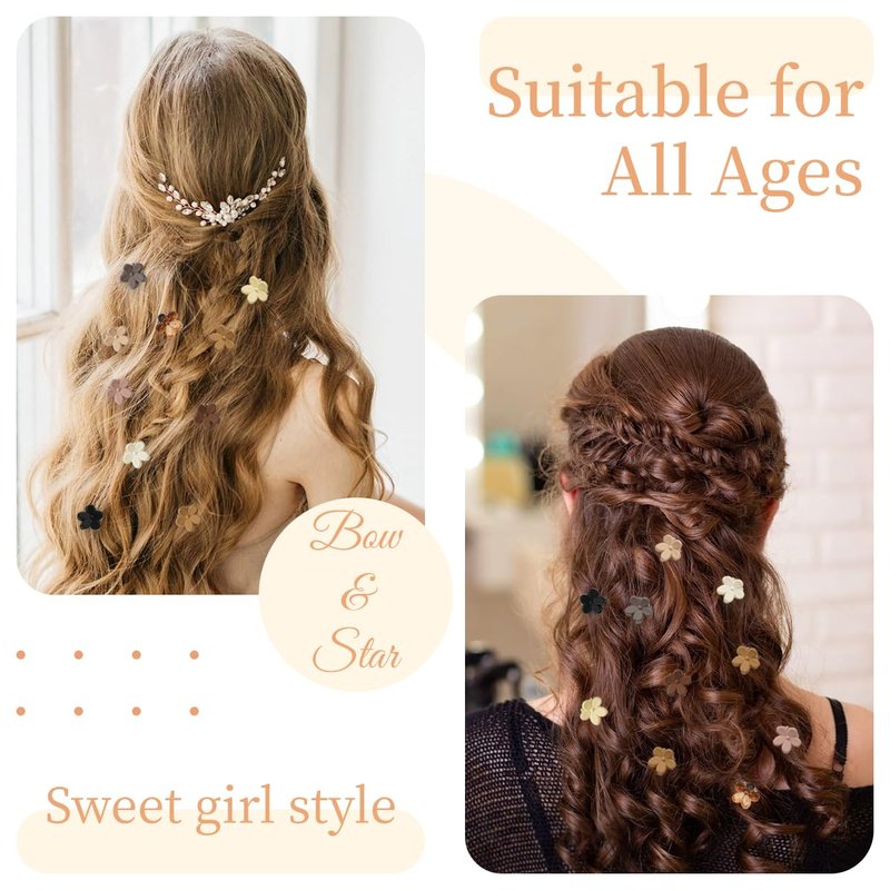 Colorful Mini Flower Hair Clips - 150 Pcs Cute Claw Clips for Women, Girls & Teens | Perfect Hair Accessories