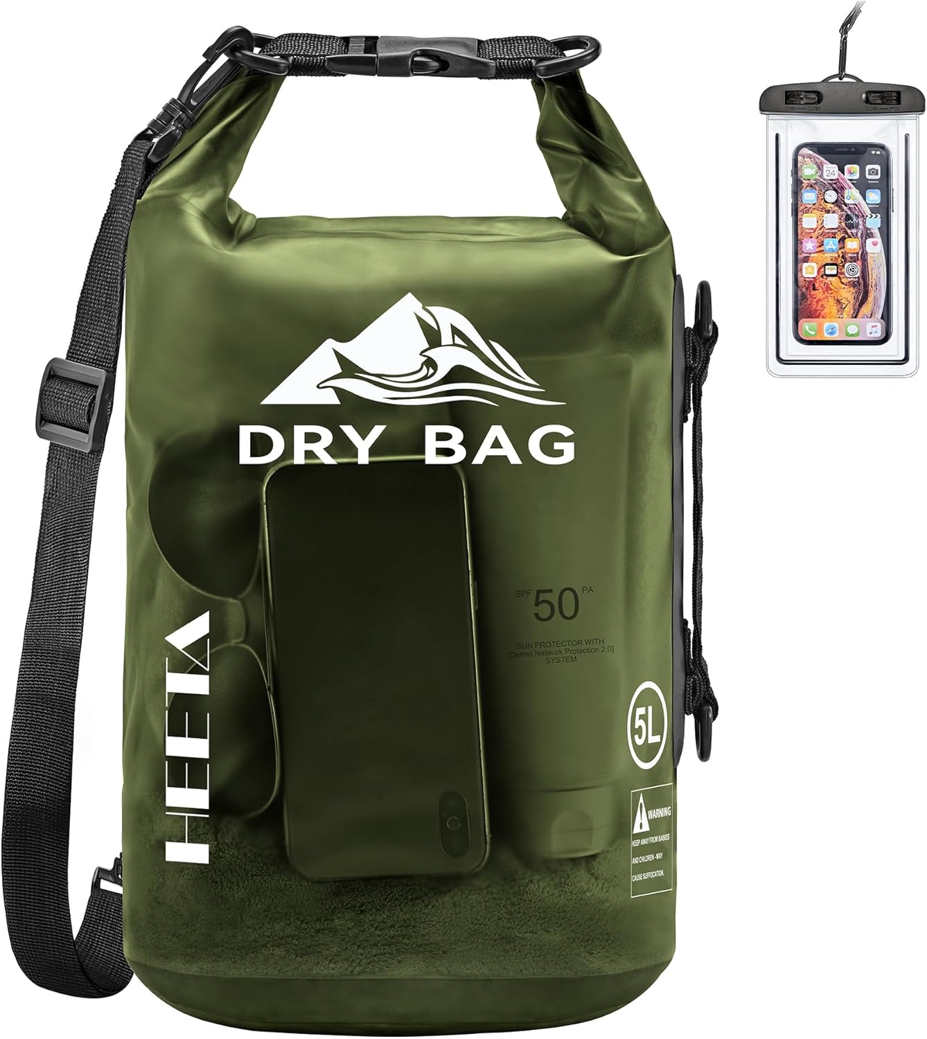 Waterproof Dry Bag - Lightweight Roll Top Storage Backpack for Travel, Swimming, Boating | 5L/10L/20L/30L/40L Sizes