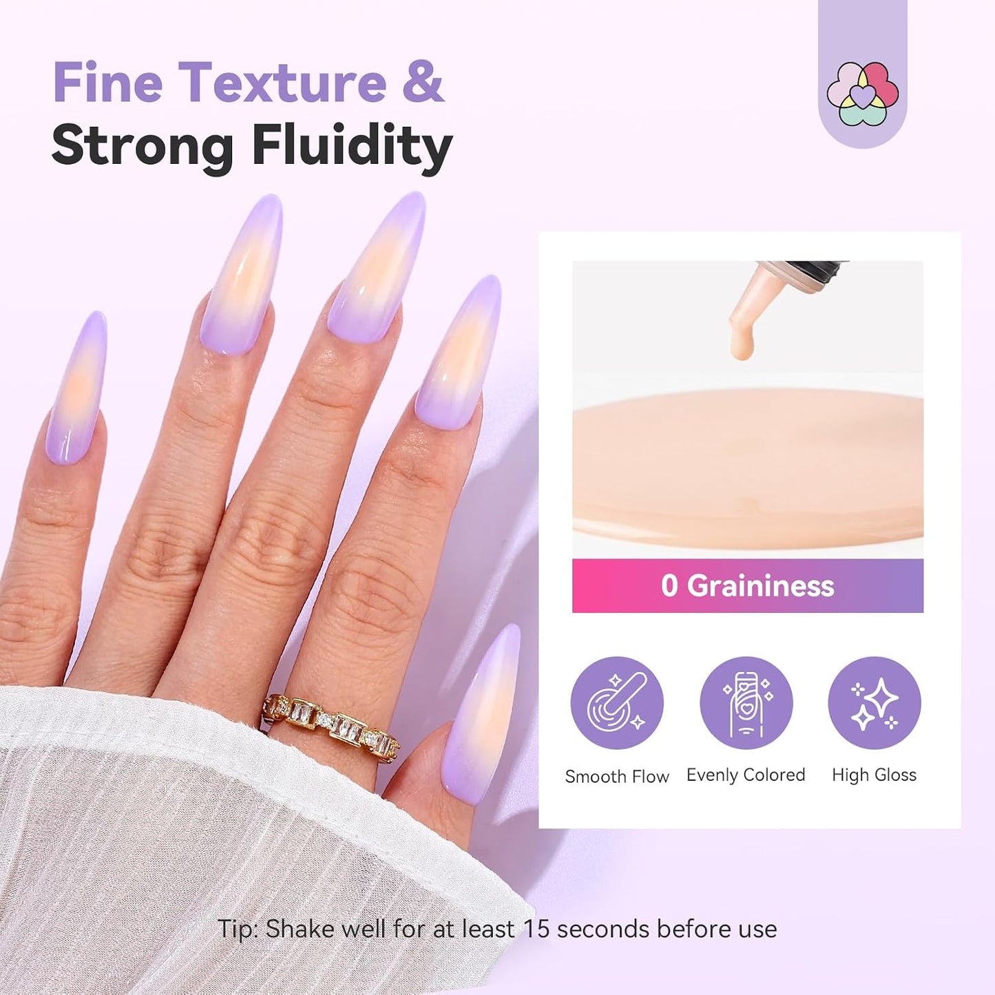 Airbrush Gel Nail Polish - Light Nude Non-Toxic Formula | Hema & Acetone Free, 20 ml for Ombre Nails