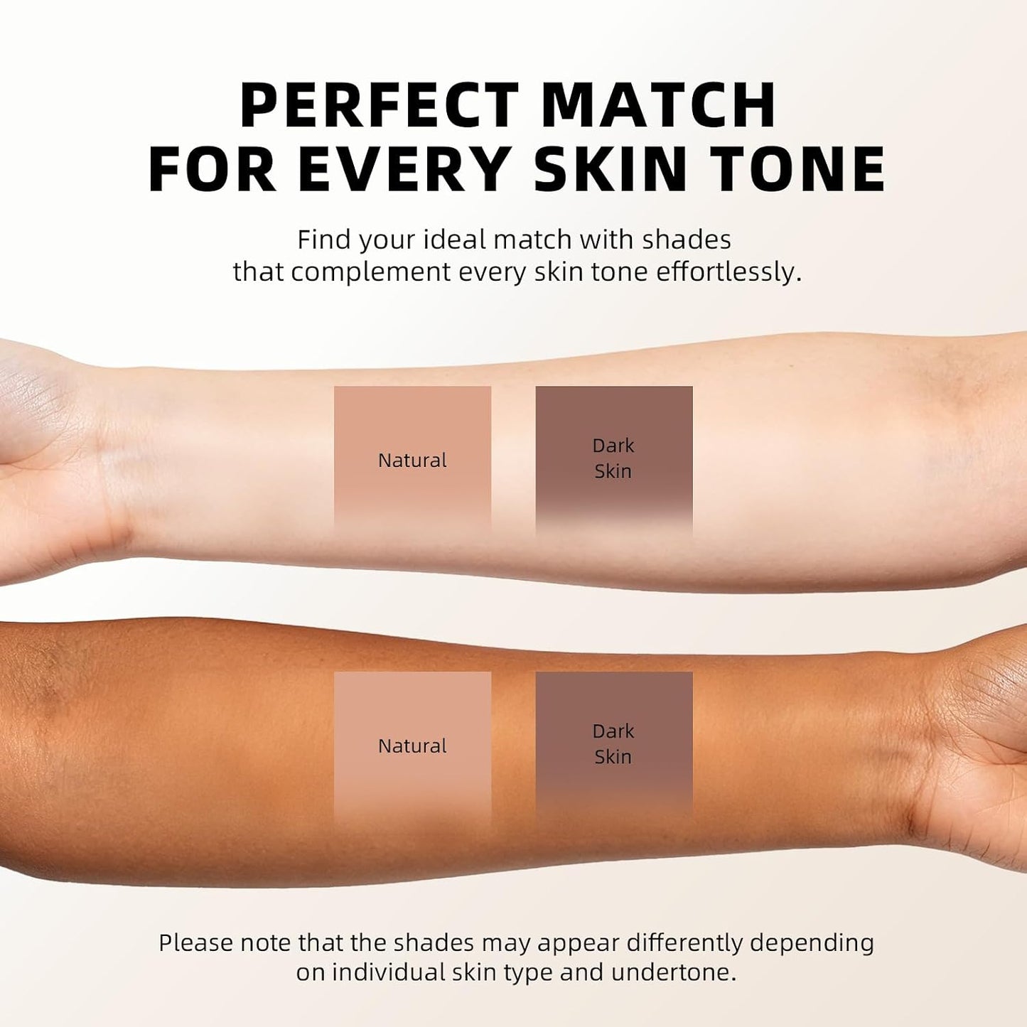 Color Changing Foundation Stick - Dual-Ended Concealer & Brush for Dark Skin | Lightweight, Smooth Finish