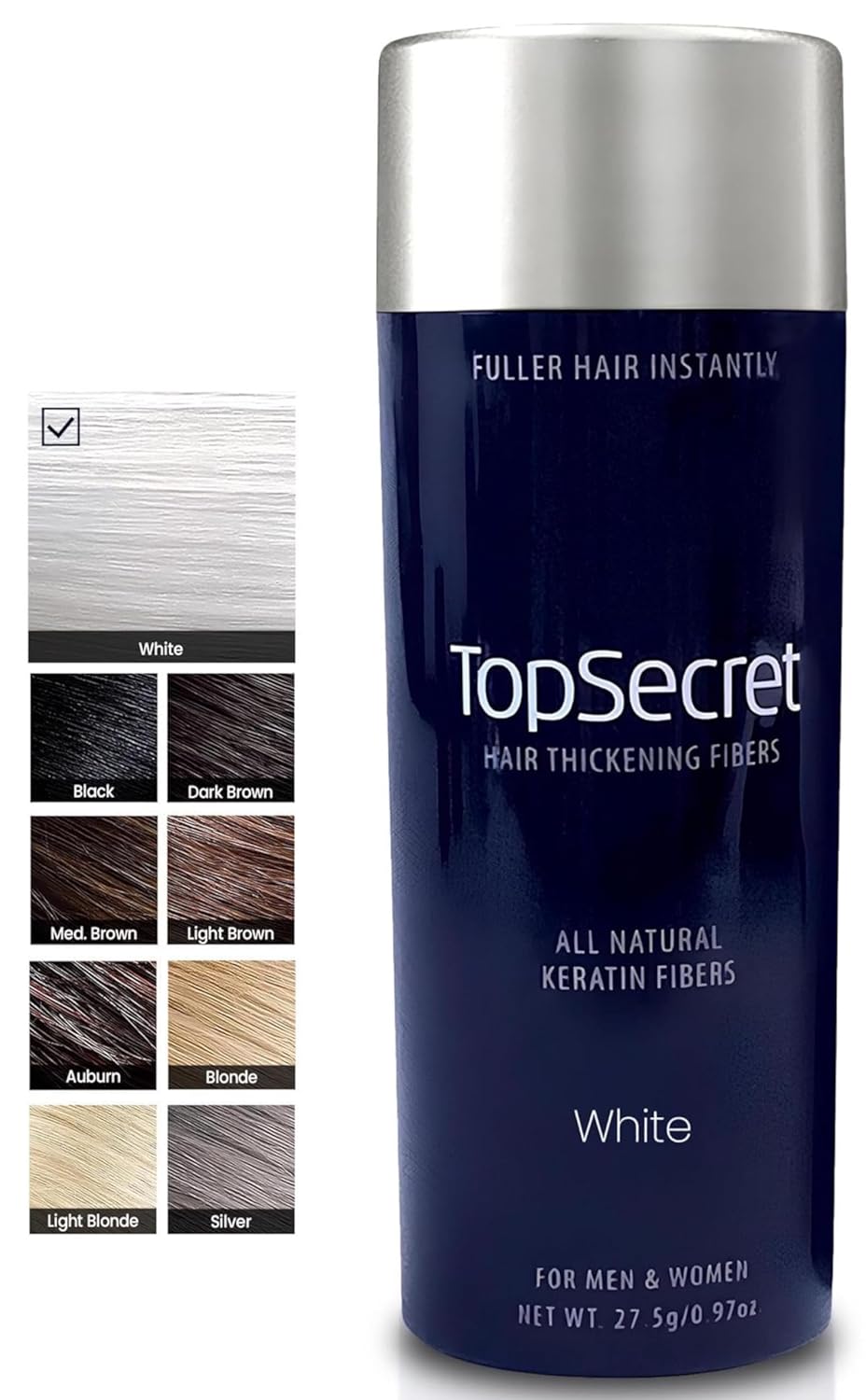 Hair Thickening Building Fibers - Natural & Undetectable Hair Filler for Men & Women | Weather-Resistant (Light Brown, Medium)