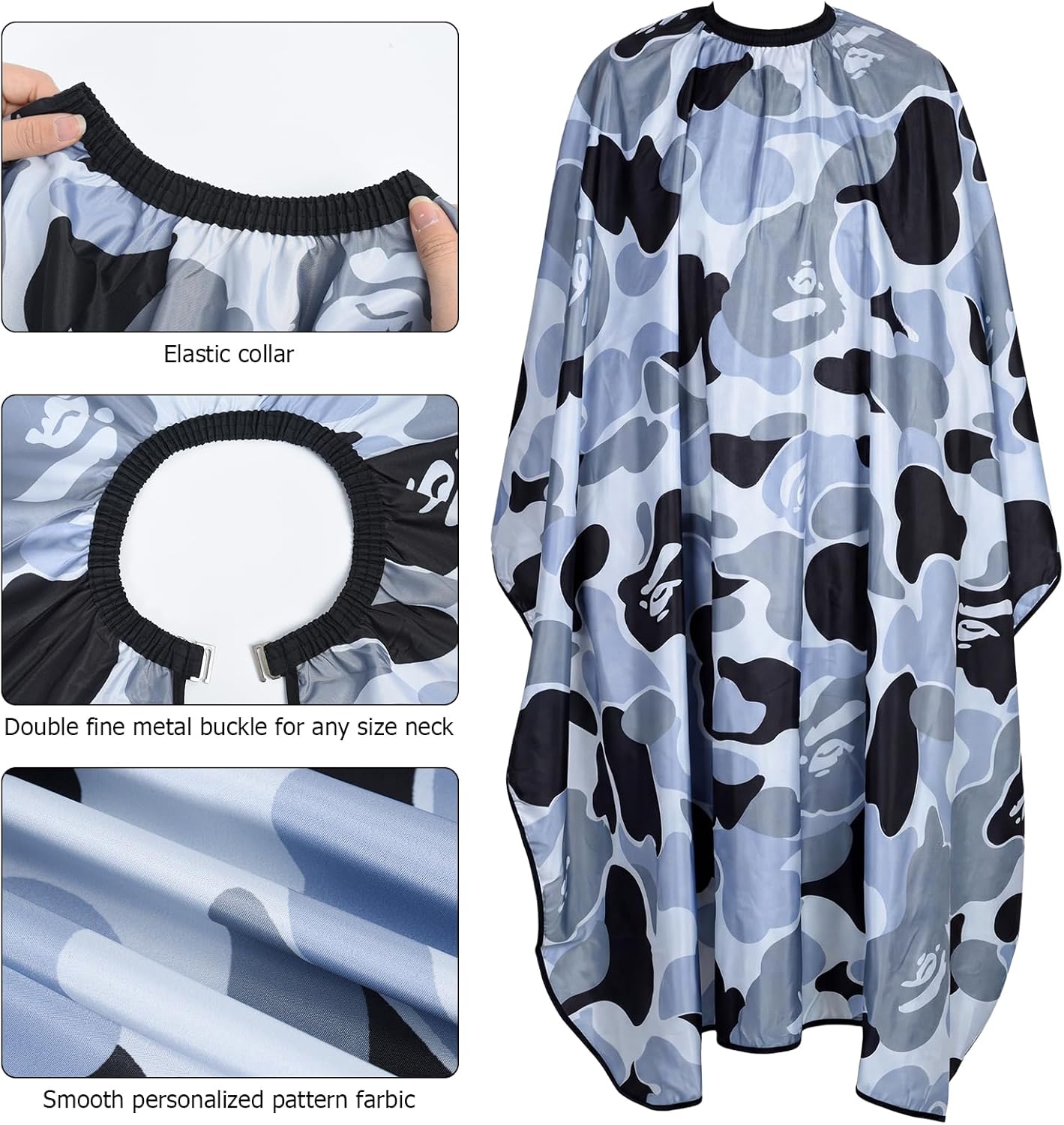 Professional Waterproof Hair Cutting Cape - Adjustable Polyester Barber Cape for Men | Salon & Home Use