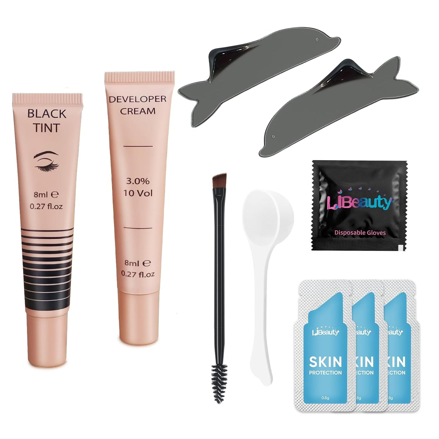 Libeauty Eyelash Color Kit - Instant Black Hair Dye with Reusable Eye Patches | DIY At Home or Salon