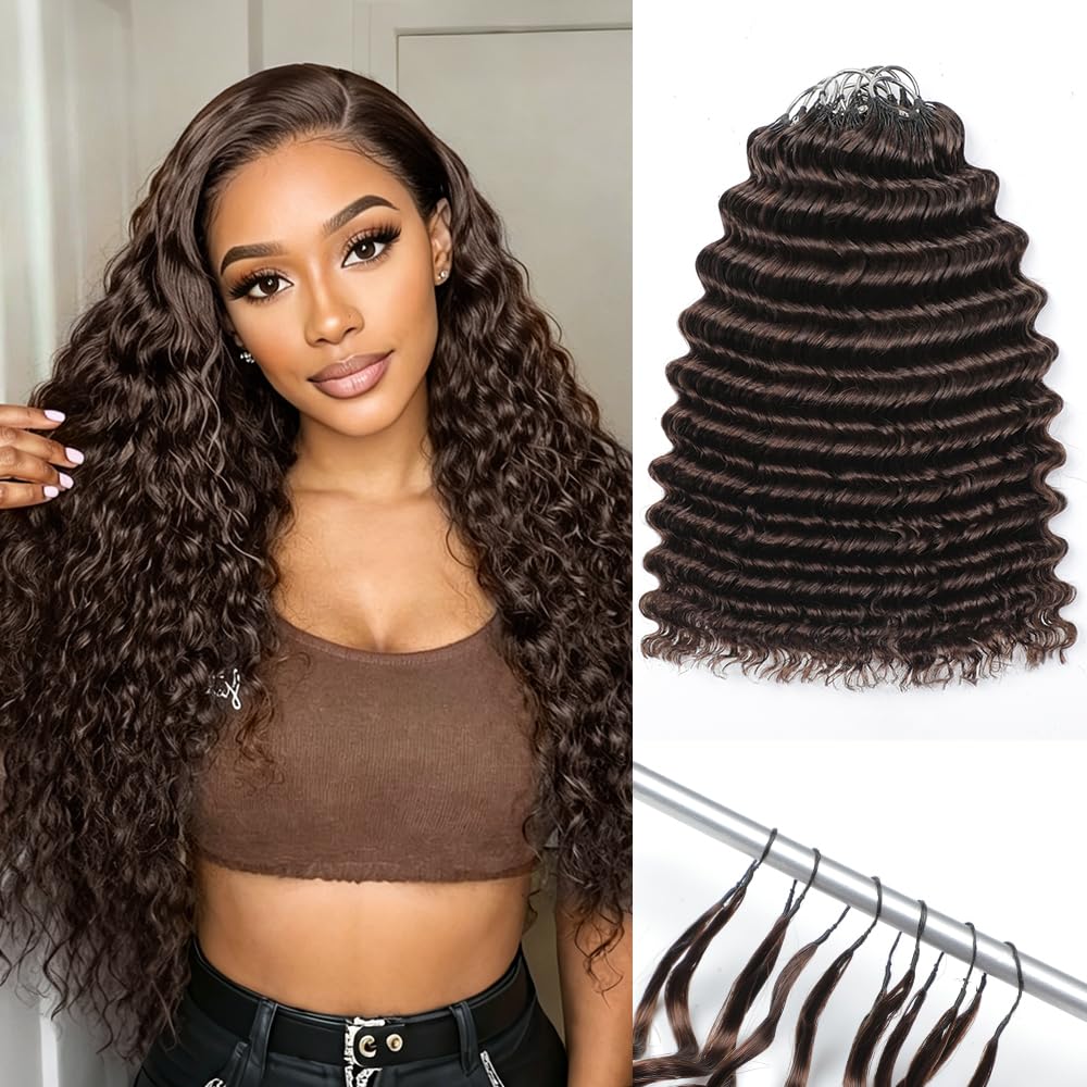 Miracle Knots Crochet Hair - 18 Inch Deep Wave Human Hair for Black Women | 125g, 100 Strands, Reusable