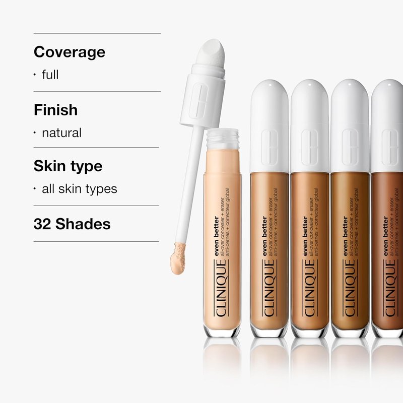 Clinique Even Better Concealer - Full Coverage for Dark Undereye Circles | Hydrating with Hyaluronic Acid & Caffeine