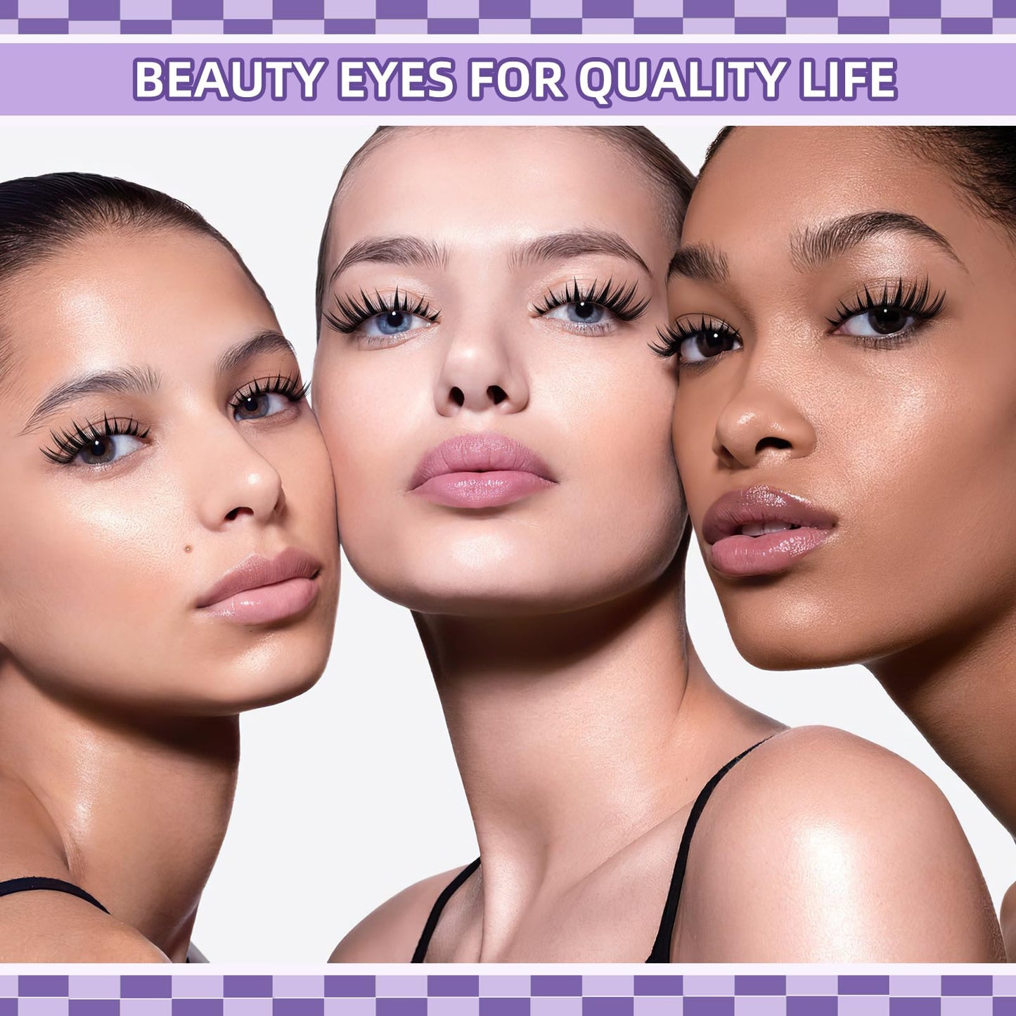 B&Qaugen Bunny Lash Clusters Kit Manga Lashes CC Curl Wispy Natural Invisible Band Eyelash Clusters, Waterproof DIY Lash Extensions at Home, Wet Look for Cosplay & Daily Wear (Lash Kit-Anime 05)