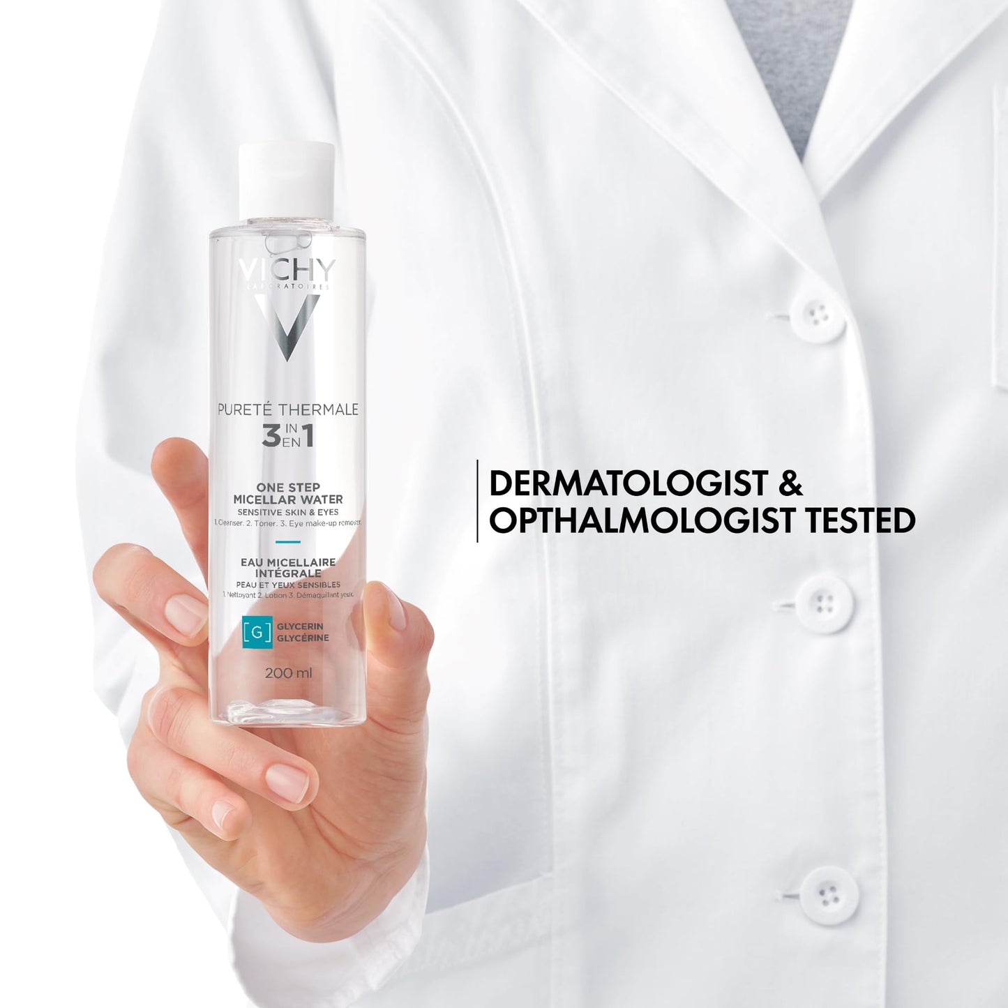VICHY Pureté Thermale Micellar Water Eye Makeup Remover & Toner 6.76oz