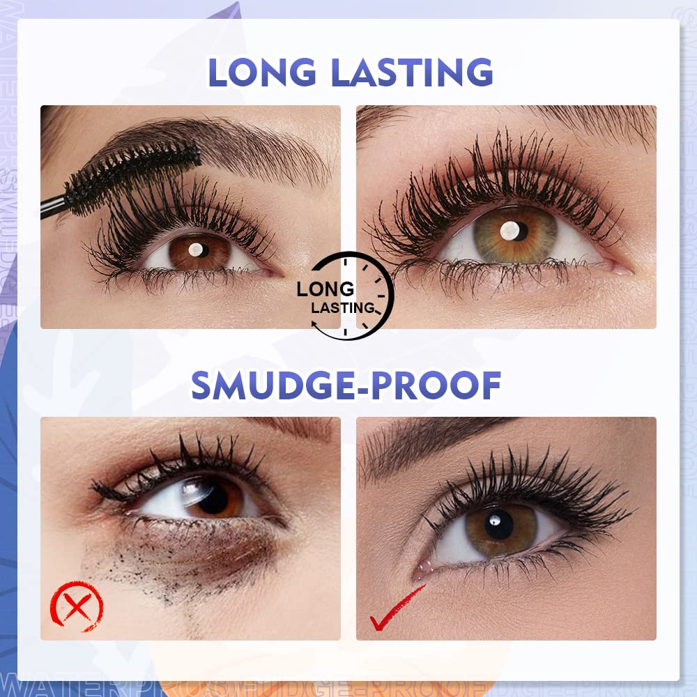 SACE LADY Black Mascara - Waterproof Volume & Lengthening Formula | Smudge-Proof, Clump-Free Eye Makeup