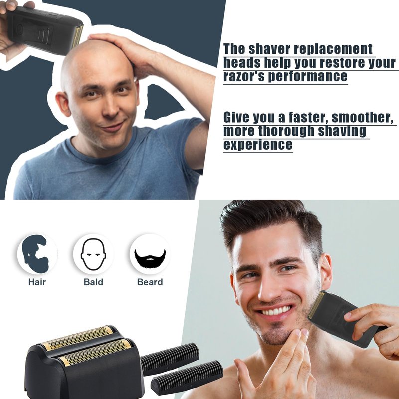 Shaver Foil Head Cutter Bar Replacement,Compatible with Wahl 5 Star Series Vanish Shaver 8173-700,High Performance Shaving Accessorie, Black (1 Pack)
