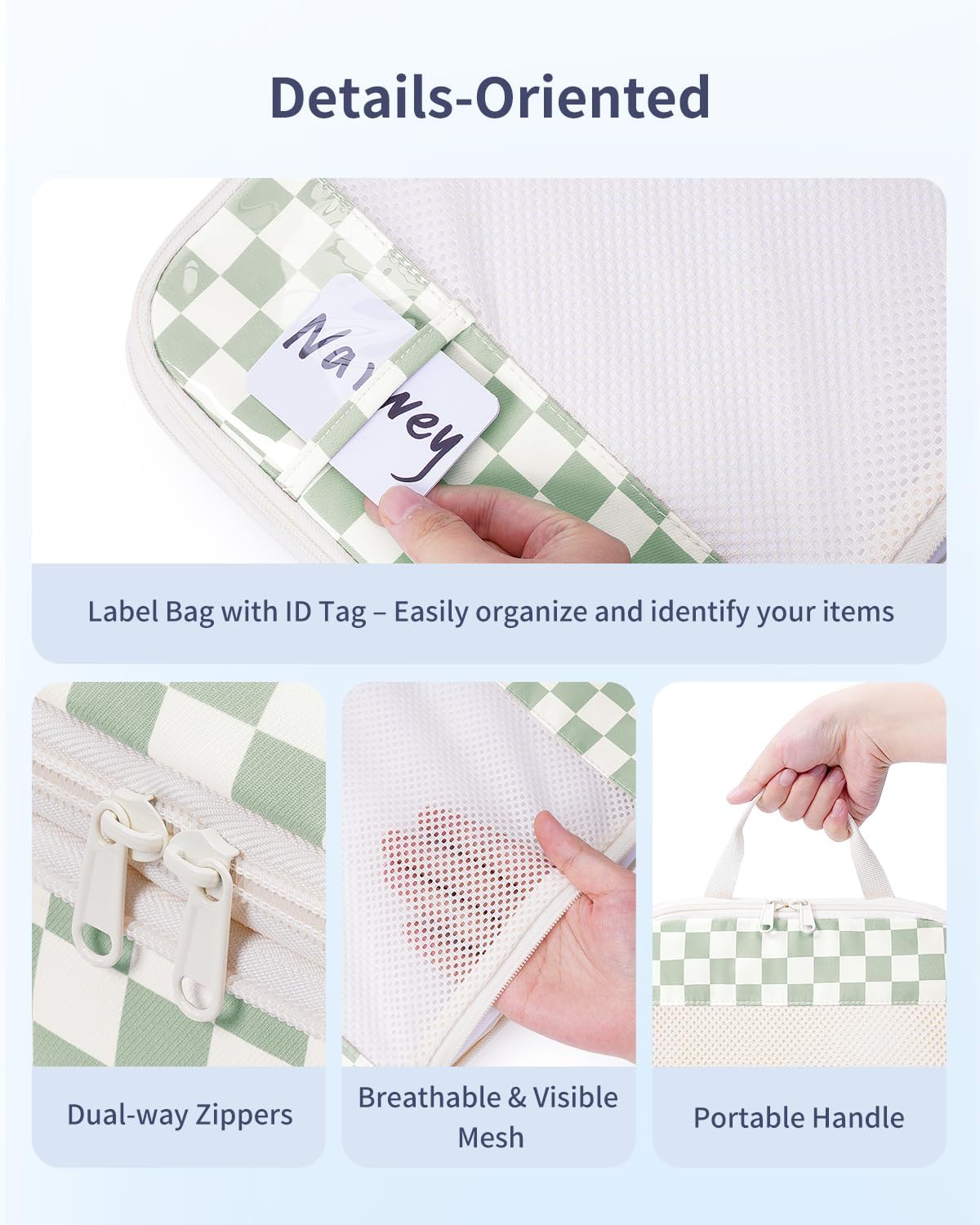 Compression Packing Cubes Set for Travel | Durable Luggage Organizer Bags - 6 Piece Set for Men & Women