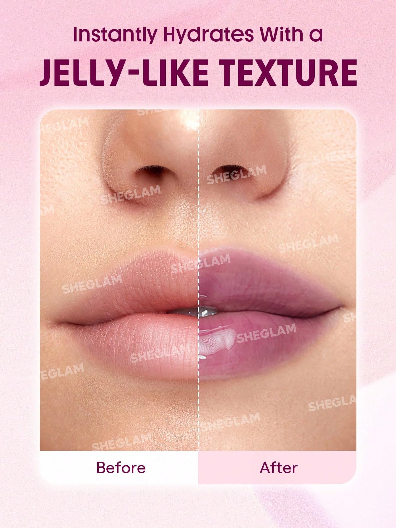 SHEGLAM Jelly Wow Tinted Lip Oil Plumping Lip Gloss Natural -Baby Steps