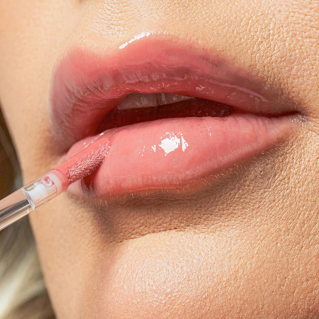 Palladio Lip Glaze Serum - Hydrating Lip Gloss with Peptides & Hyaluronic Acid for Plump Lips | Vegan, High-Shine (Blush Brulee)