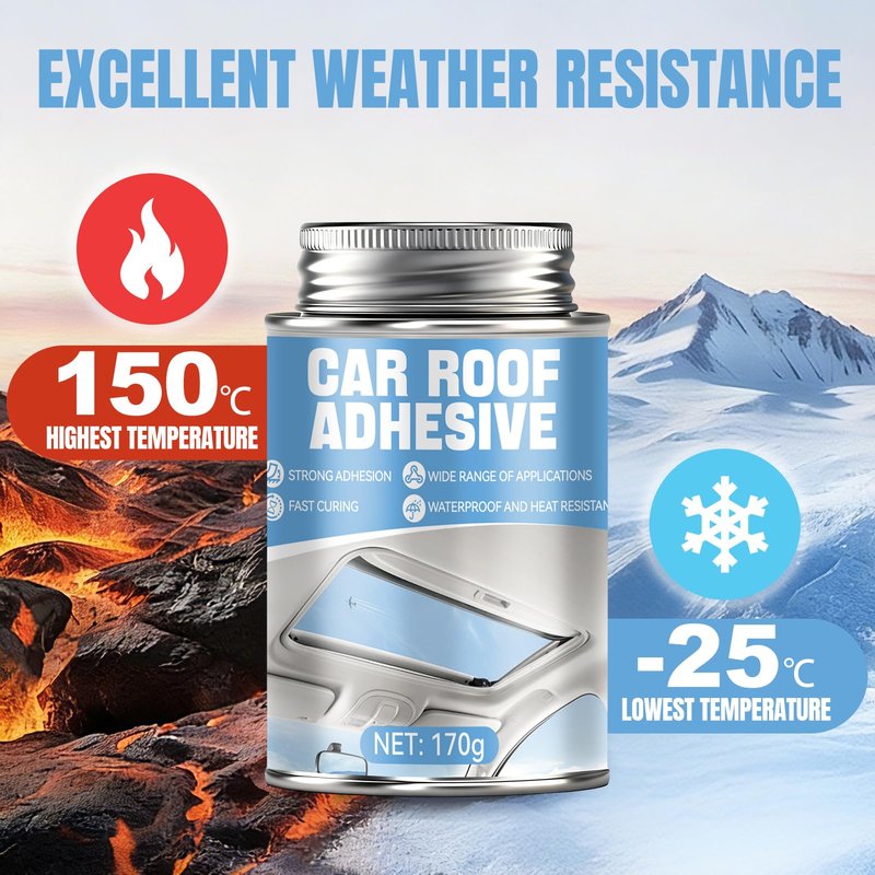 kuailaya Headliner Adhesive, Headliner Glue Car Upholstery Glue Strong Adhesion Quick Repair Flexible High Durability and Weather Resistance for Automotive Interiors Fabric Leather, 120ml