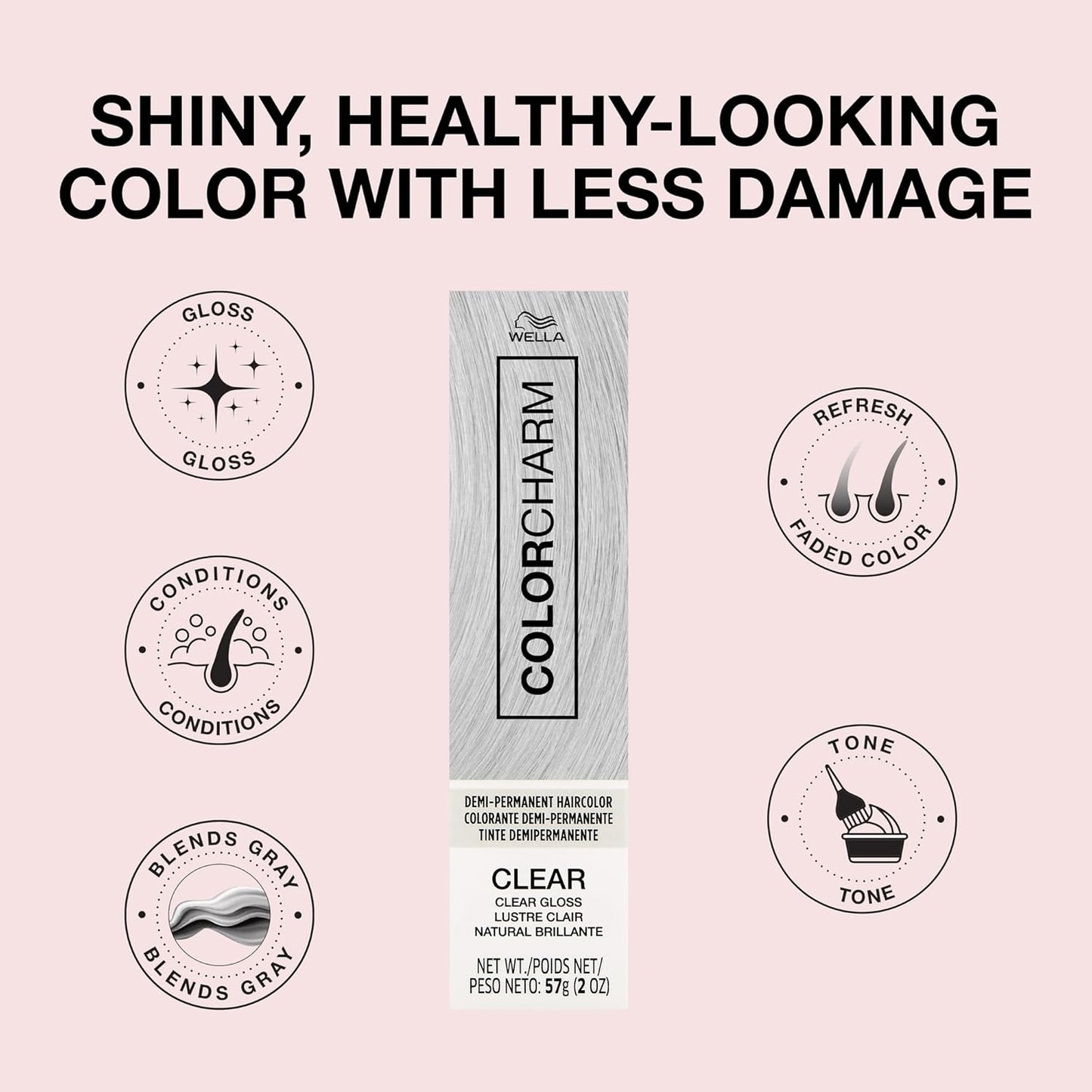 COLORCHARM Demi Permanent Hair Color - Gloss & Tone - 2 Fl Oz | Vibrant Shades for Refreshing Your Look