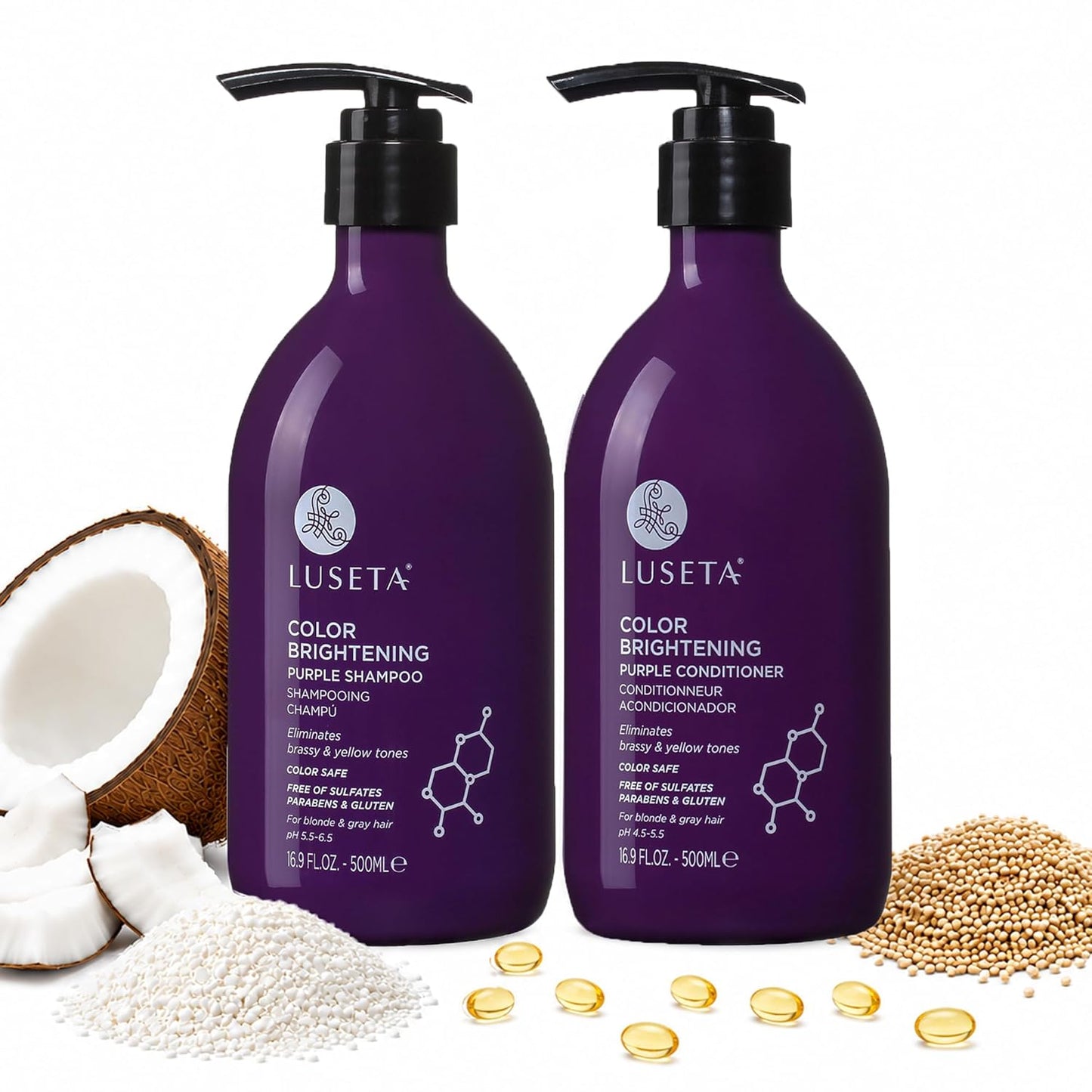 Bond Repair Shampoo & Conditioner Set for Chemically Damaged Hair - Deep Moisture & Shine | 2x16.9 oz