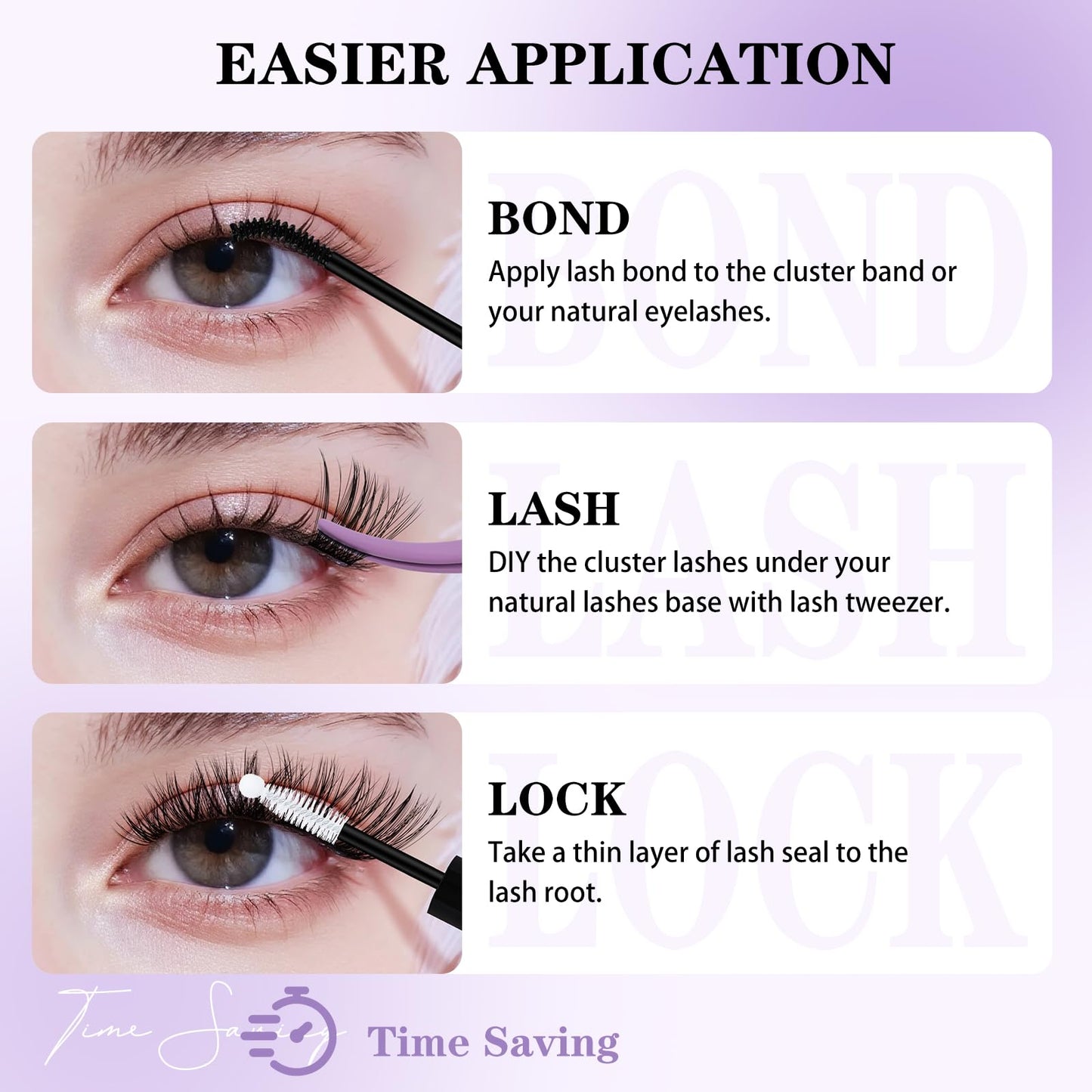 B&Q Wispy Lash Clusters Full B02,Eyelash Clusters 156PCS Comfortable band Cluster Eyelash Extensions,8-18mm Volume Individual Lashes Lightweight D Curl Lash Clusters Soft Eyelashes Natural Look(B02)