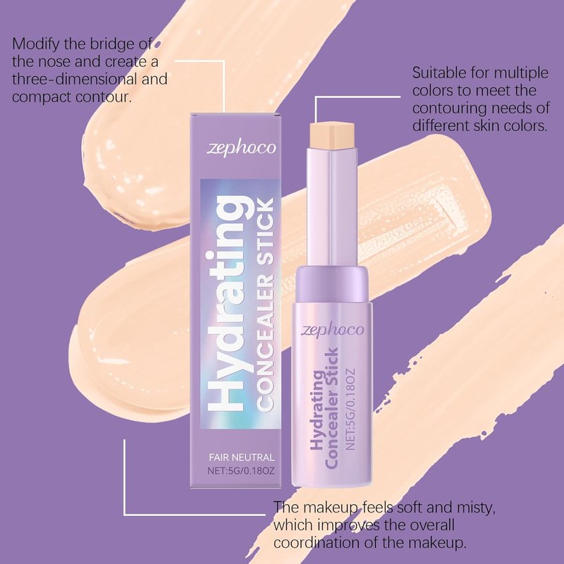 Hydrating Concealer Stick - Fair Neutral | Smooth, Long-Lasting Coverage, 0.18 oz