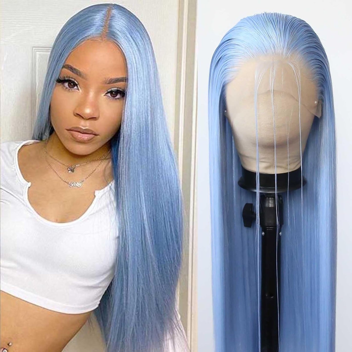 99J Burgundy Lace Front Wig - Long Straight Synthetic Hair, Pre-Plucked Natural Hairline for Black Women | Heat Resistant Fiber, Daily Wear