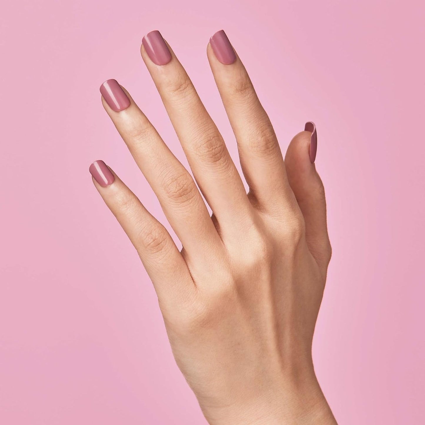 Kiss Impress Press-On Nails Kit - 30 Petal Pink Peel & Stick Short Squoval | Glossy Gel Finish, Includes Prep Pad & Mini File