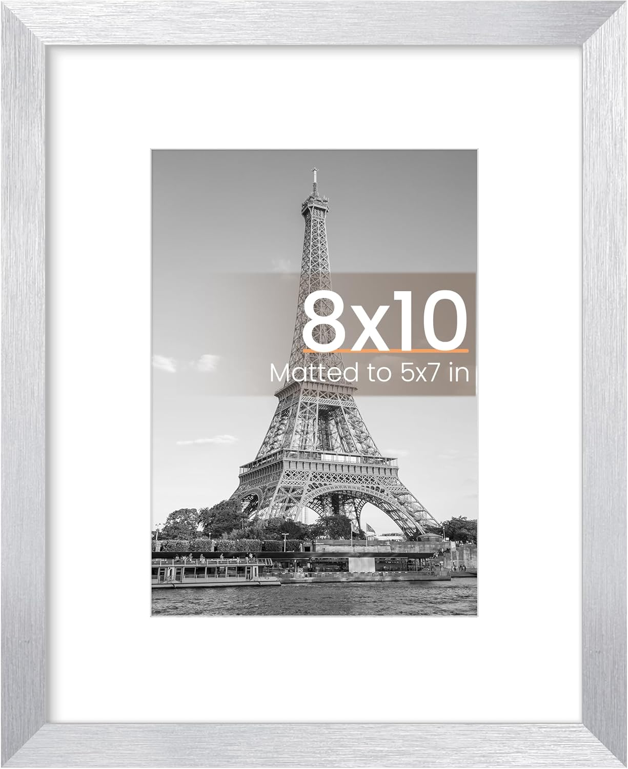 Upsimples 11x14 Picture Frame - Display 8x10 Photos with Mat or 11x14 Without Mat | Black Wall Hanging Frame