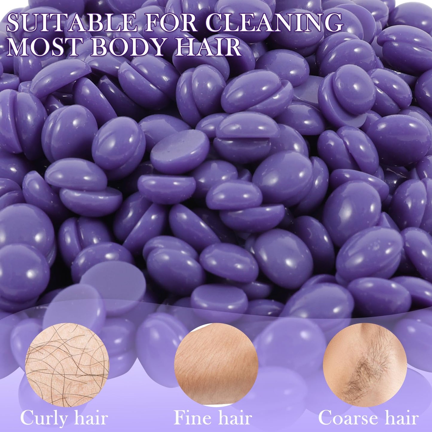 Wax Beads Bulk - 2.5lb Wax Beans Supplies for Esthetician - Professinal Painless Waxing for Face, Upper Lip, Bikini, Leg, Women Natural Melting Kit - Hypoallergenic Hard Wax Beads Bulk