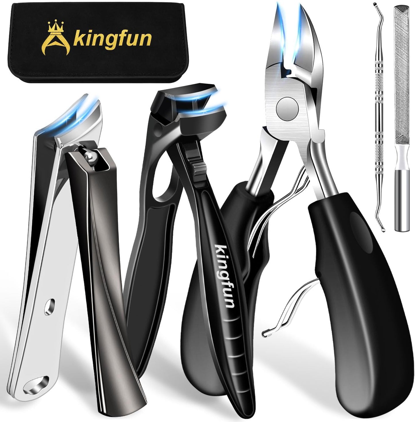 Toenail Clippers for Thick Nails - Heavy Duty Ingrown Toenail Clippers for Seniors | 5-Piece Set