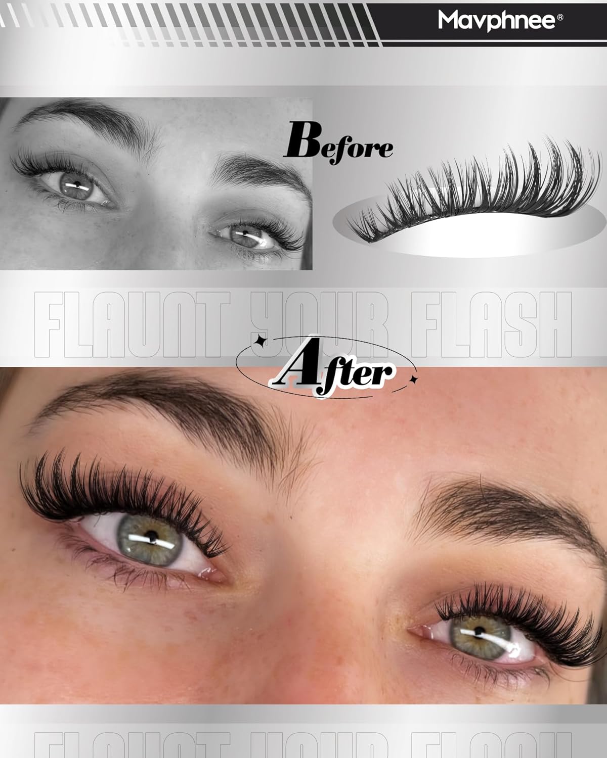 Lash Clusters Wispy Eyelash Extensions - Ultra-Dense CD-Curly Individual Lashes | 132PCS DIY Pack (8-18MM)