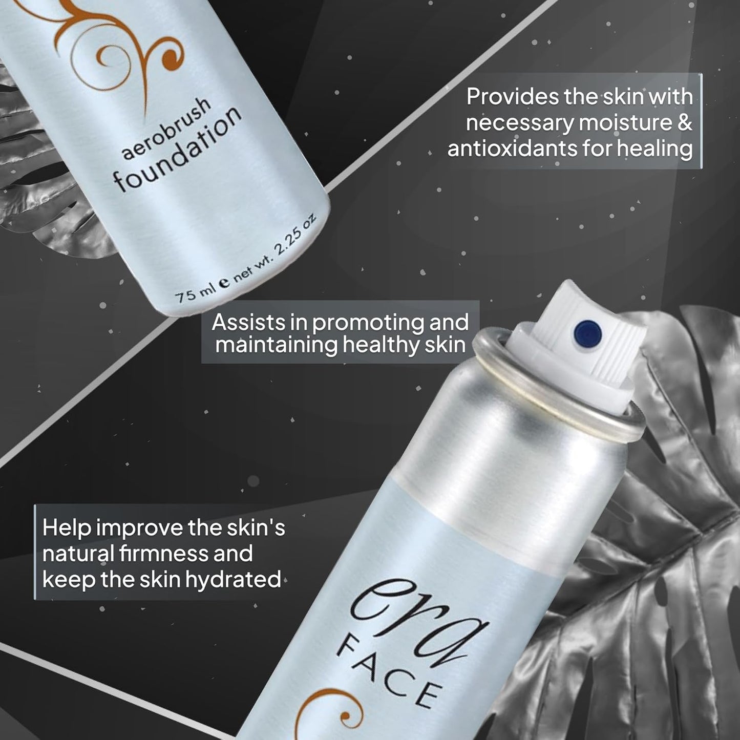 Airbrush Makeup Collection - Era Face Spray Foundation R9 Chestnut, Primer & Sponge Set