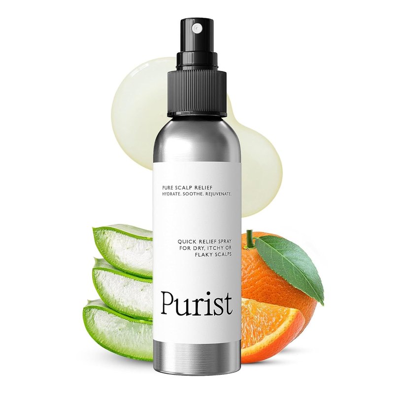 Purist Dandruff Spray - Leave-In Itchy Scalp Treatment | Hydrating, Lightweight Moisturizer for Dryness & Flaky Skin
