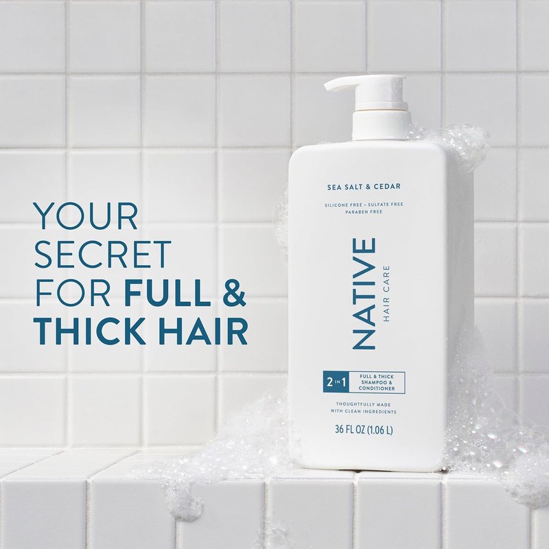 Full & Thick 2-in-1 Shampoo & Conditioner - Sea Salt & Cedar | 36 Fl Oz