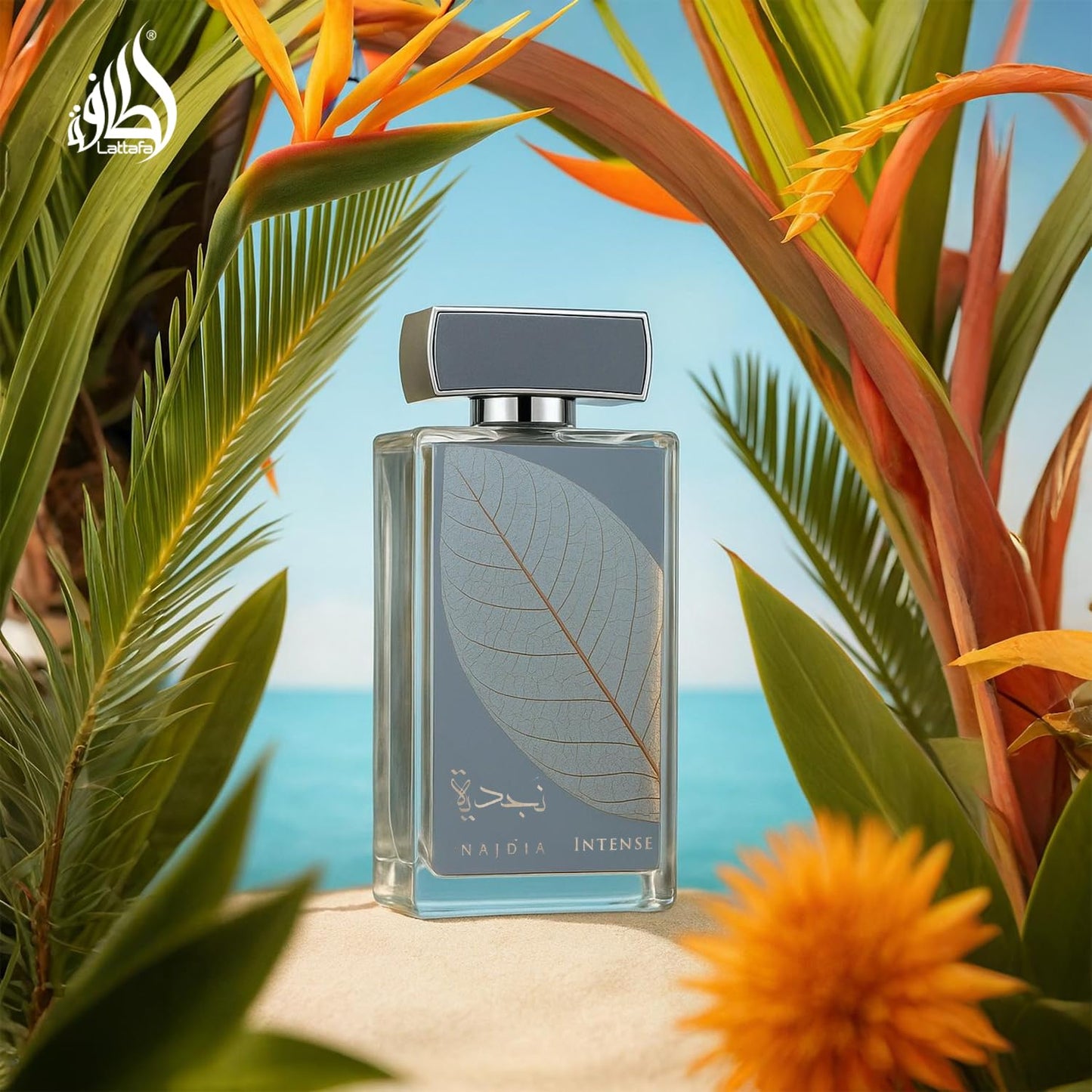 Lattafa Najdia Intense Eau de Parfum Spray for Men - Fresh Marine Woody Fragrance | 3.4 Ounce (100 ml)